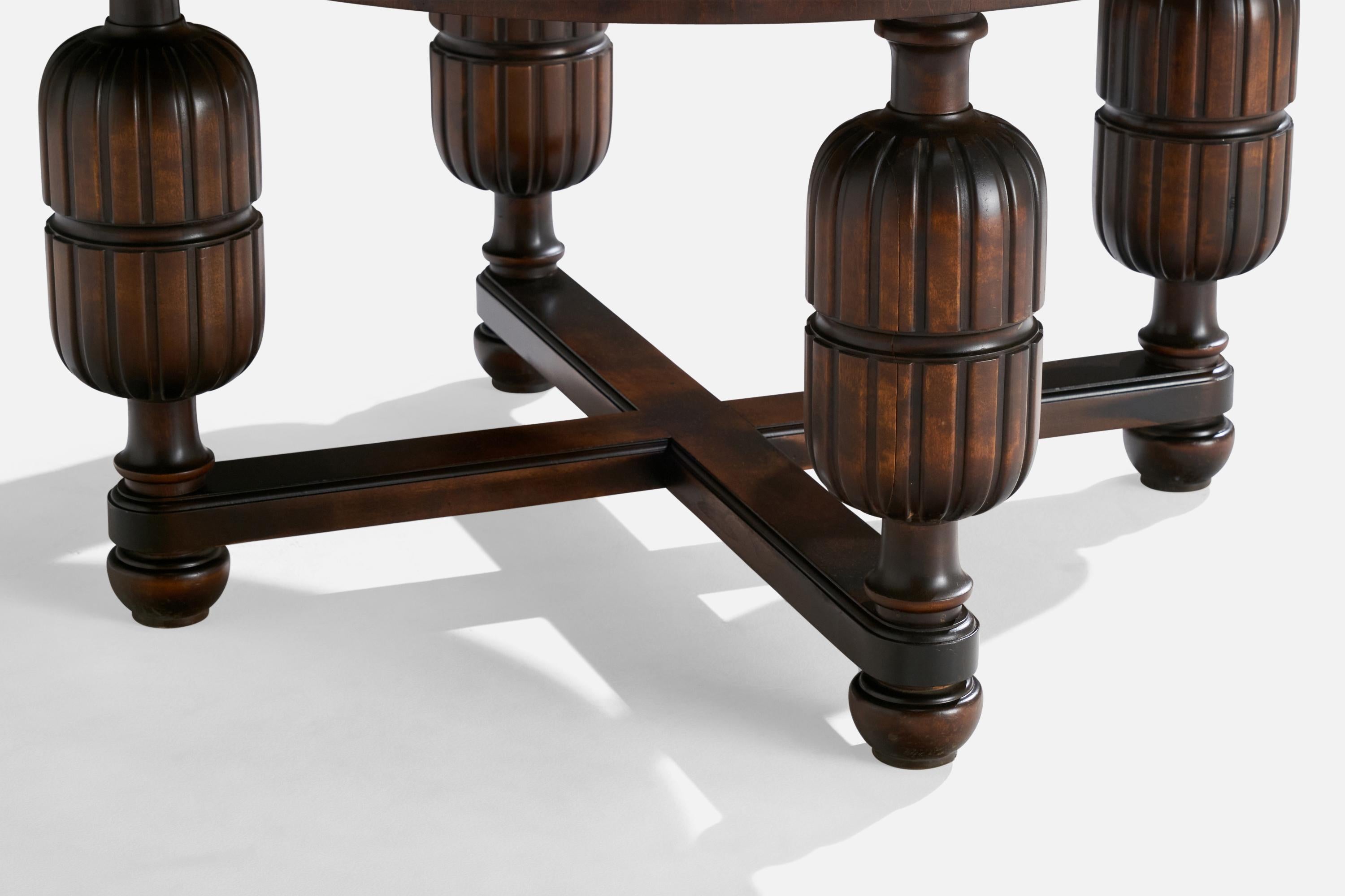 Schwedischer Designer, Beistelltisch, Birke, Schweden, 1930er Jahre im Angebot 3