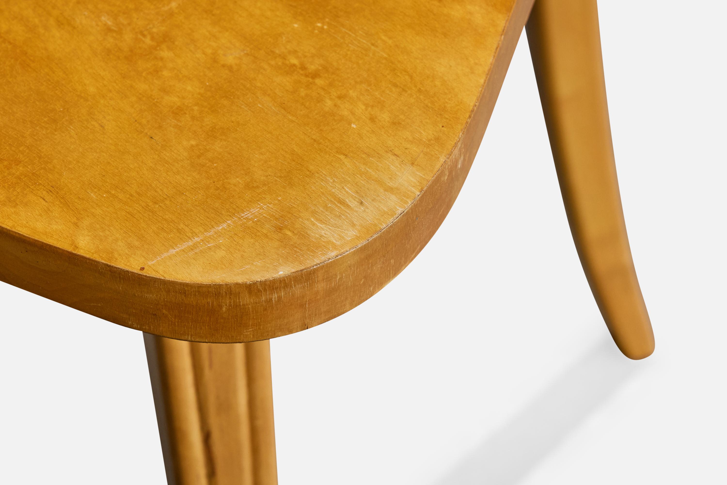 Swedish Designer, Side Table, Birch, Sweden, 1930s For Sale 3