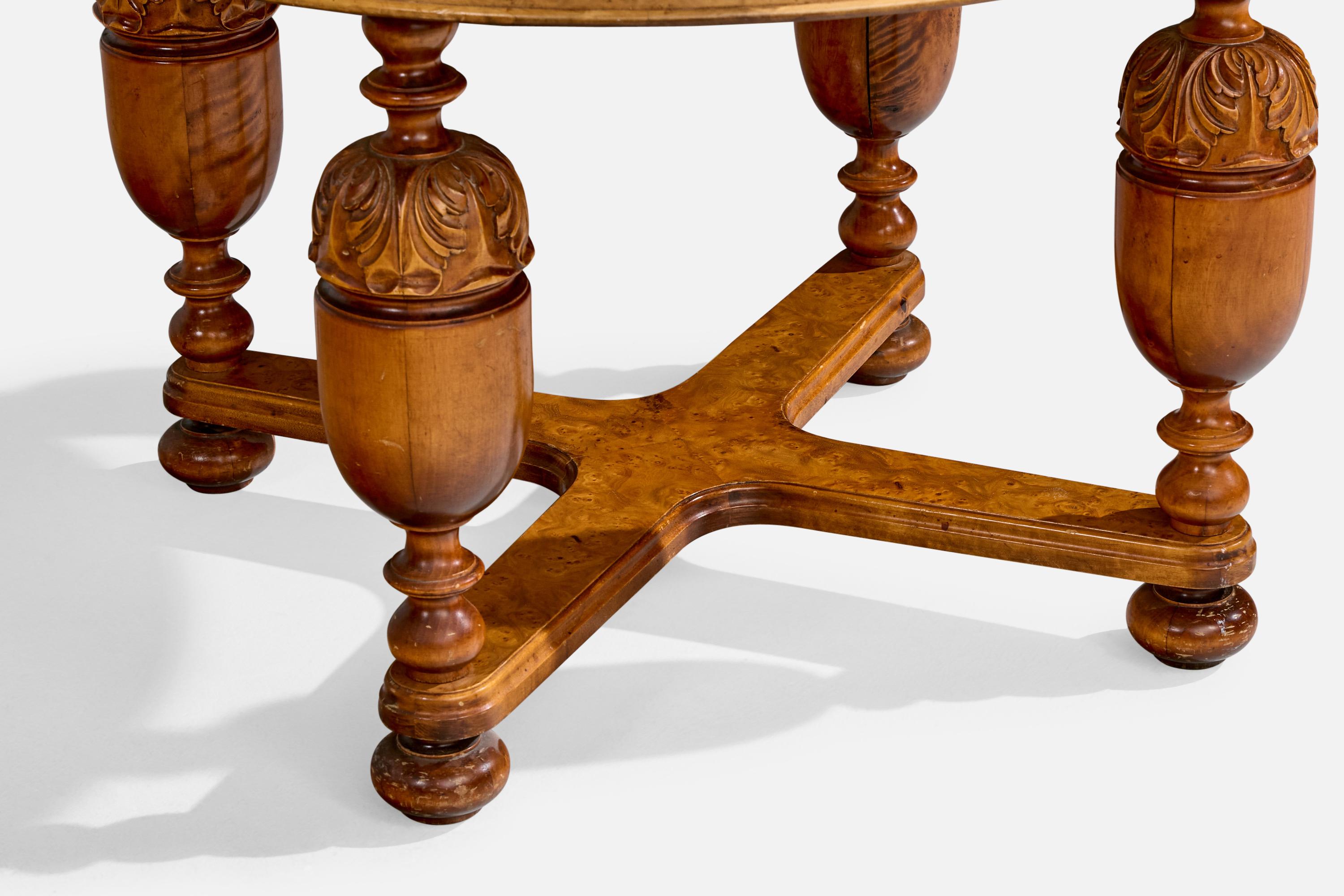 Swedish Designer, Side Table, Birch, Sweden, 1930s For Sale 4