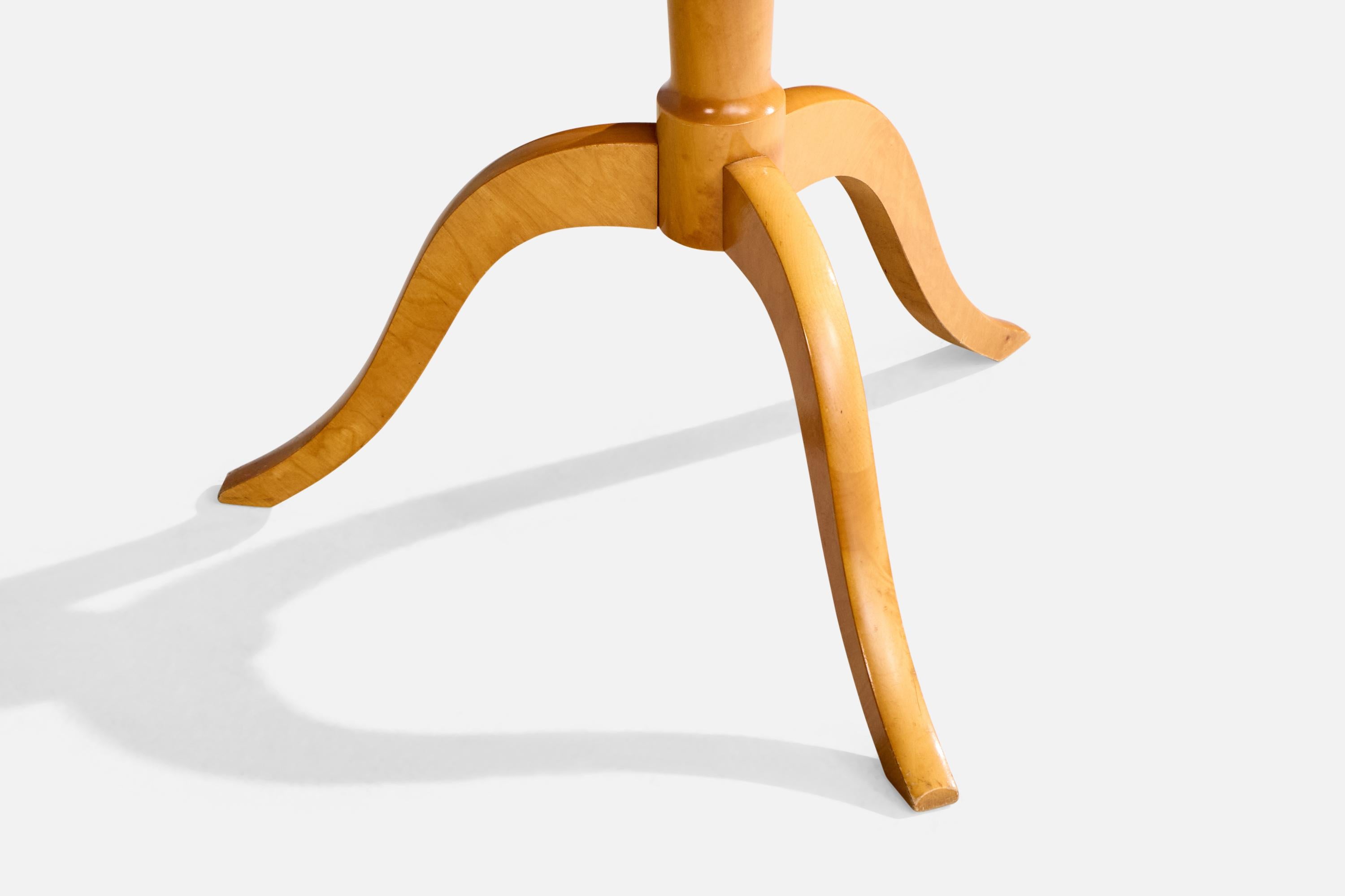 Tavolino di design svedese, betulla, Svezia, anni '1930 in vendita 2