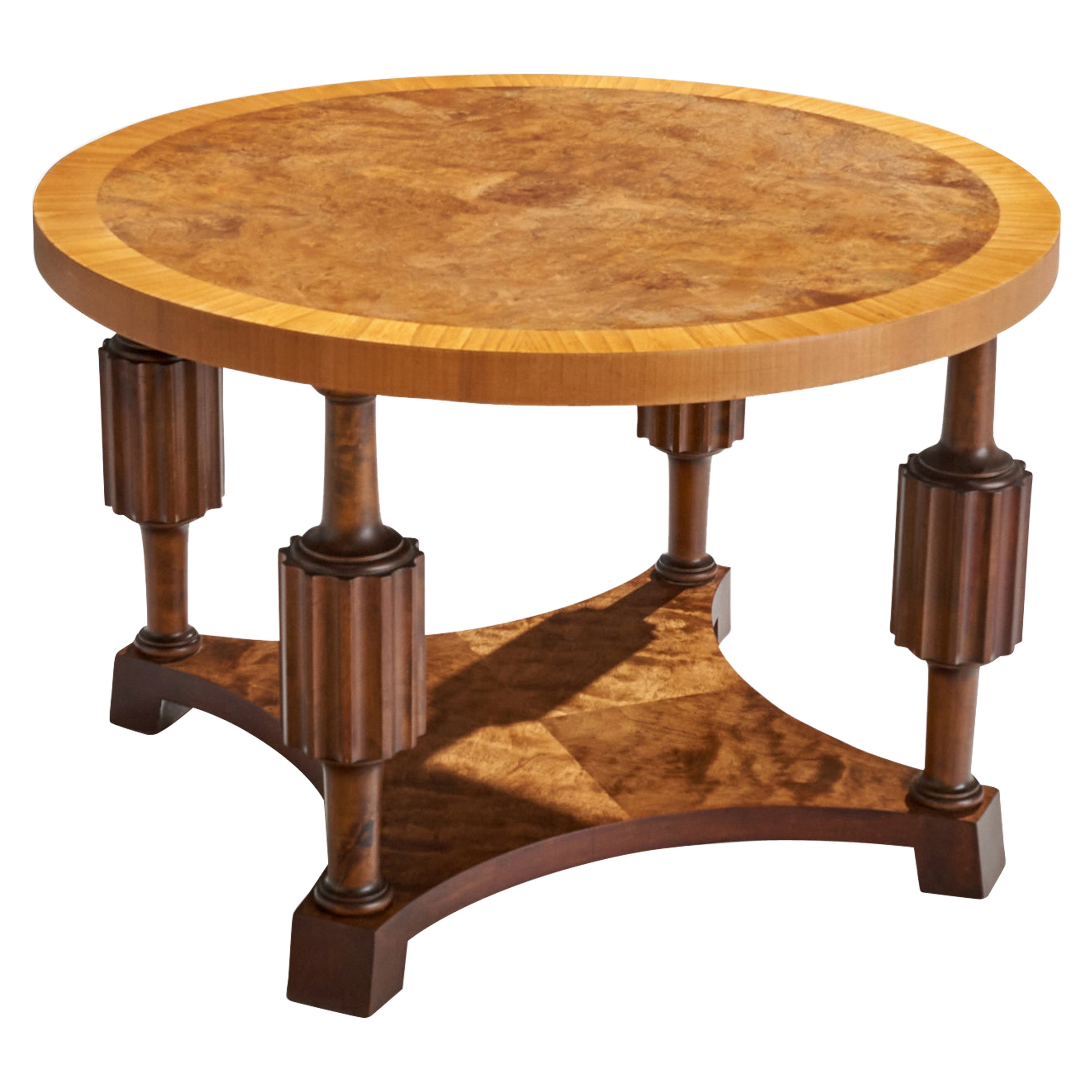 Schwedischer Designer, Beistelltisch, Birke, Schweden, 1930er Jahre