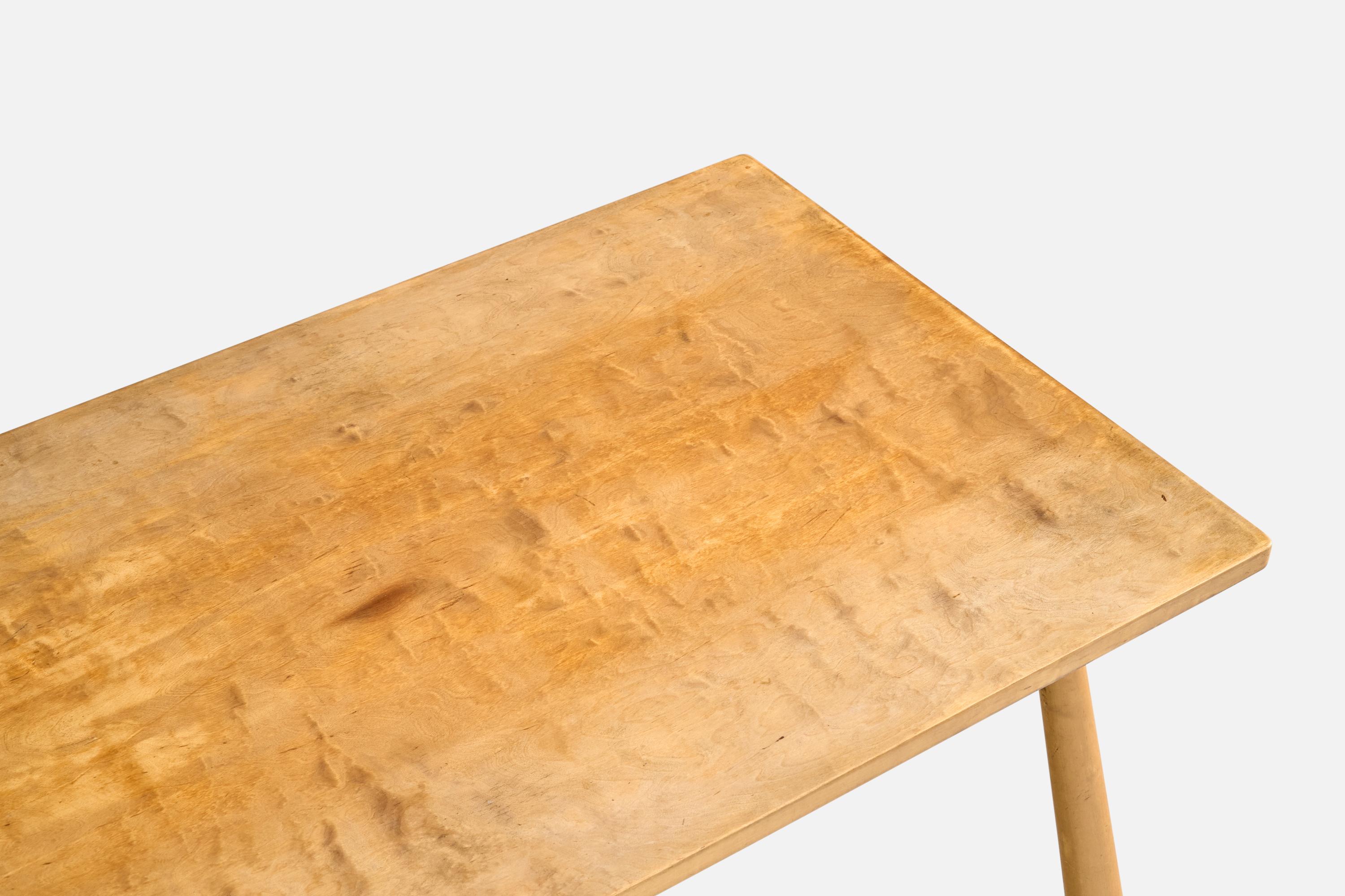 Schwedischer Designer, Beistelltisch, Birke, Schweden, 1940er Jahre im Angebot 6