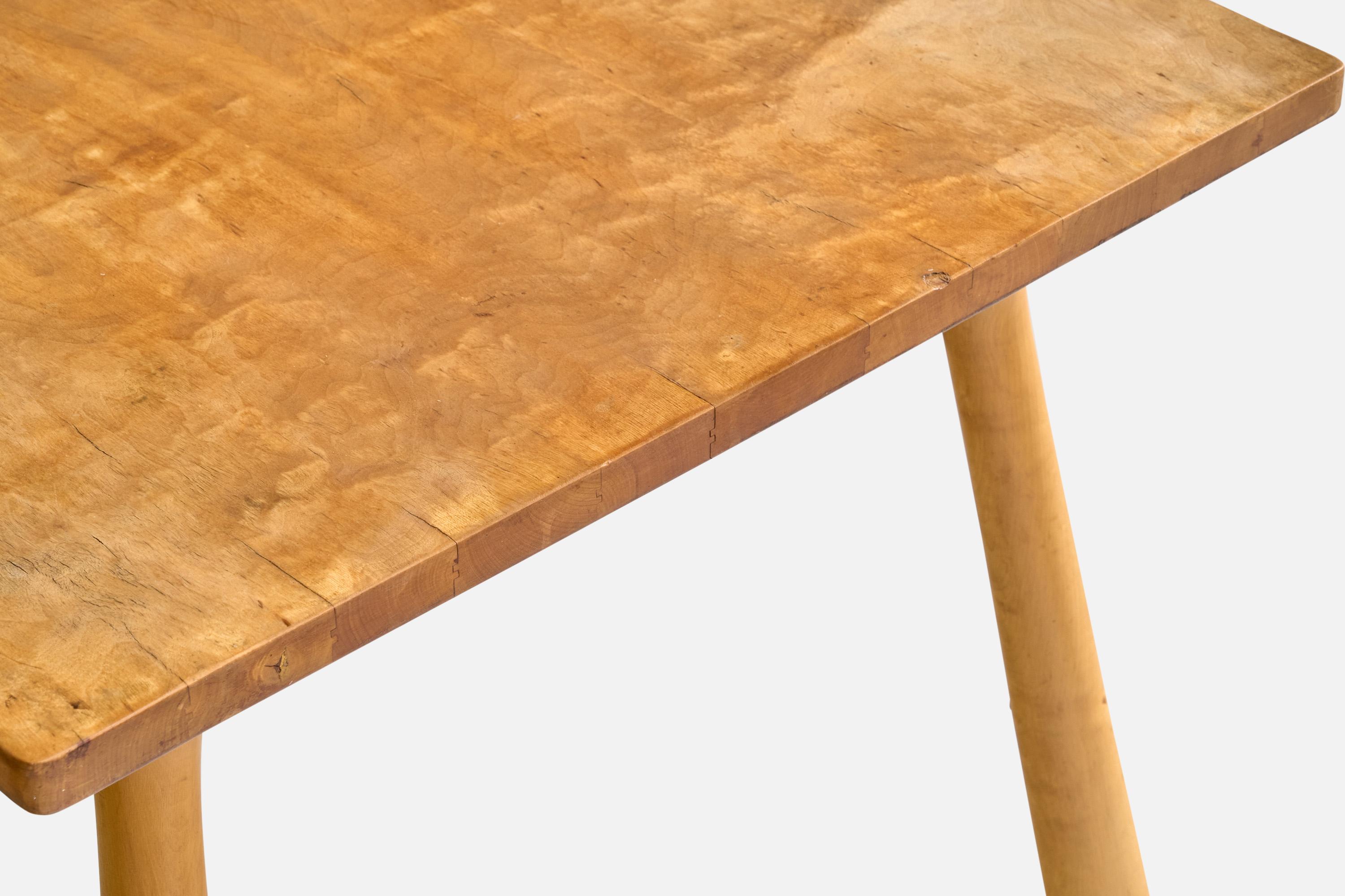 Schwedischer Designer, Beistelltisch, Birke, Schweden, 1940er Jahre im Angebot 1
