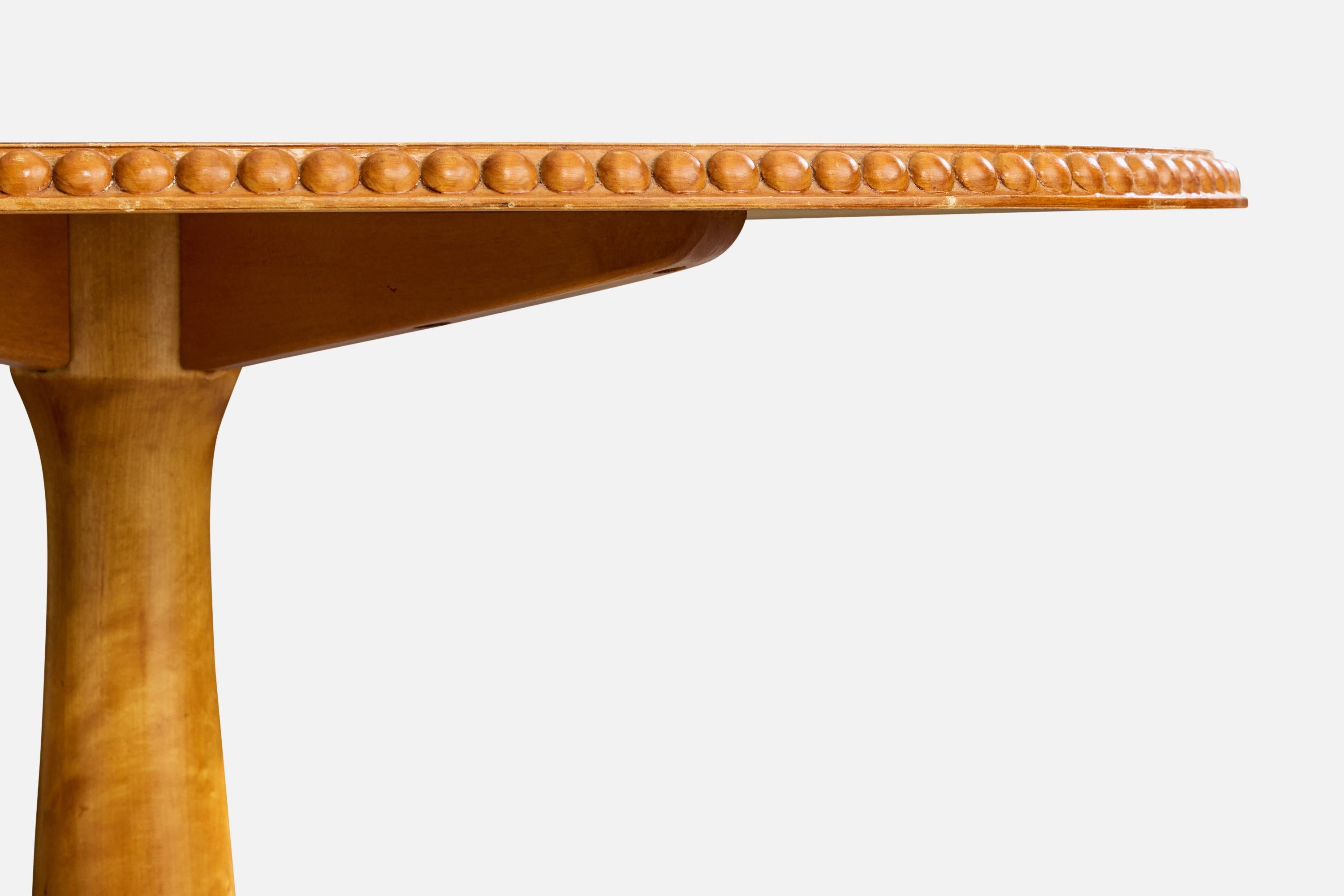 Swedish Designer, Side Table, Birch, Sweden, 1940s État moyen - En vente à High Point, NC