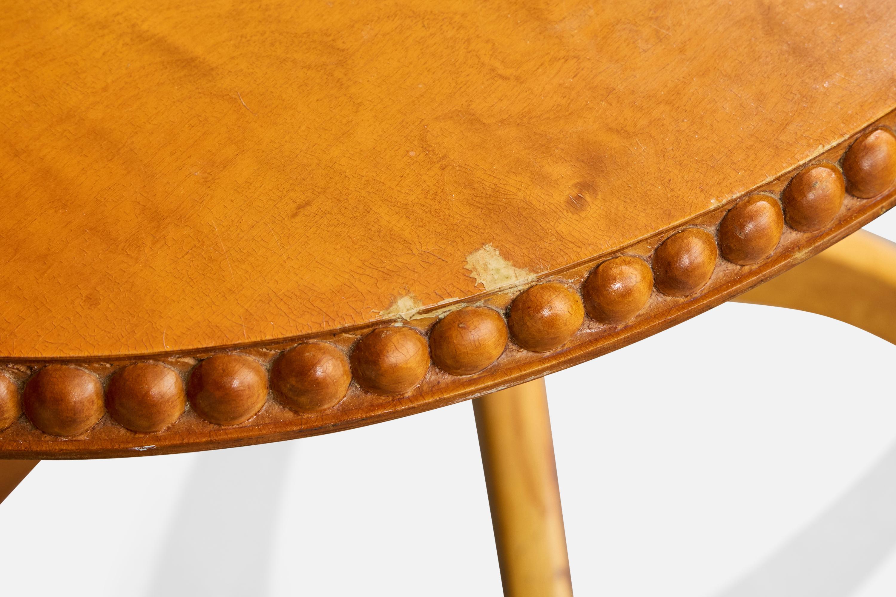 Bouleau Swedish Designer, Side Table, Birch, Sweden, 1940s en vente