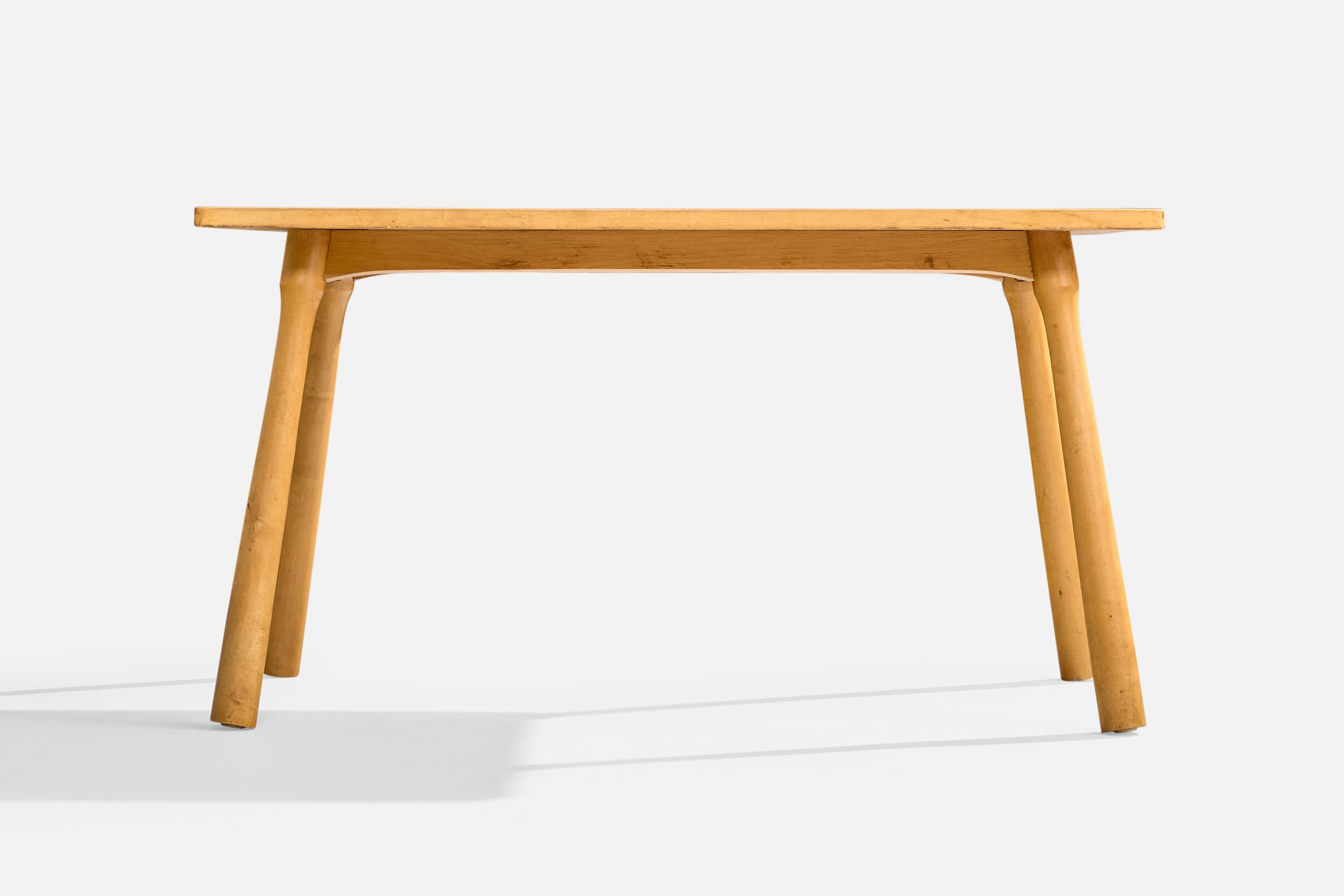 Schwedischer Designer, Beistelltisch, Birke, Schweden, 1940er Jahre im Angebot 4