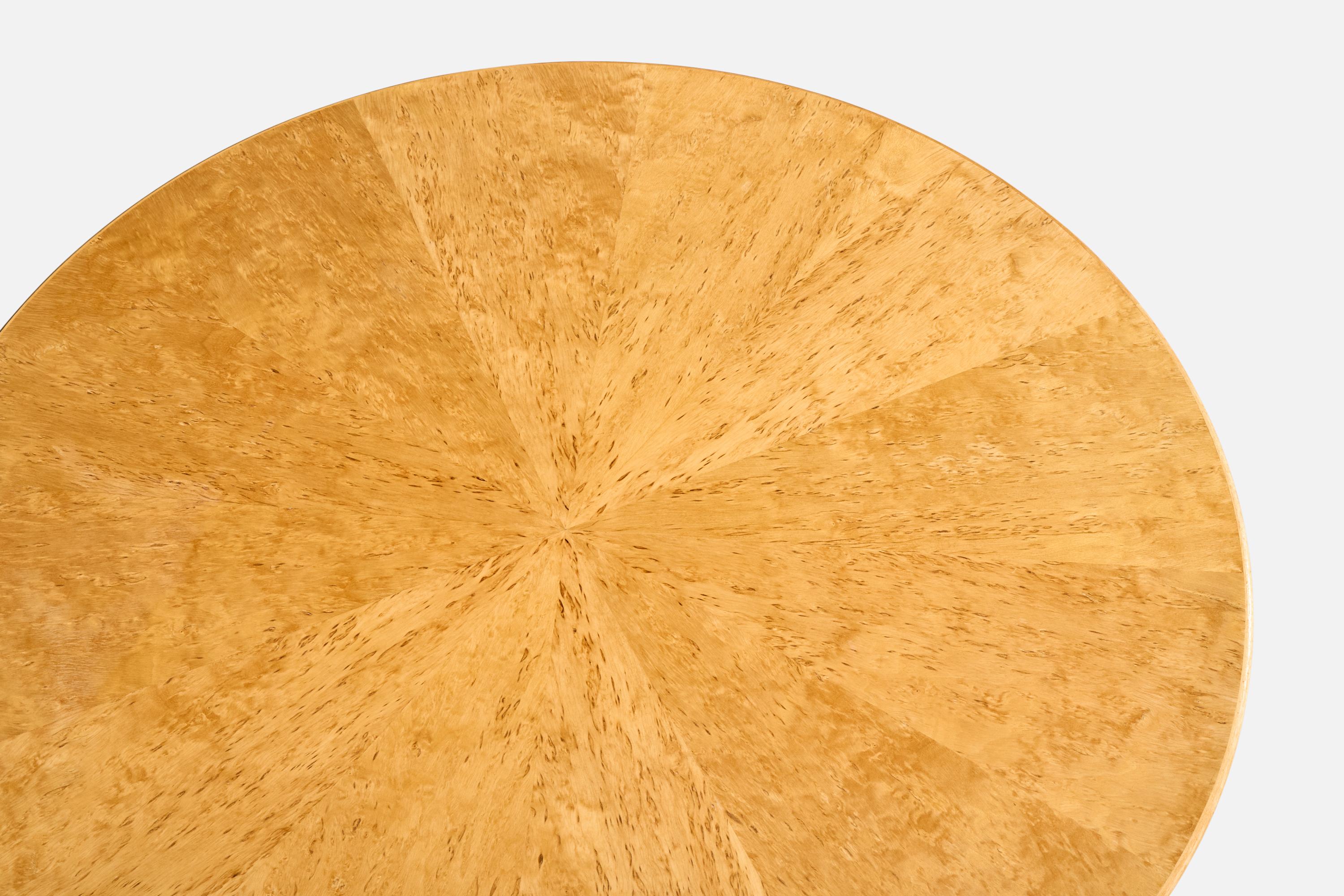 Swedish Designer, Side Table, Birch, Sweden, 1984 For Sale 1