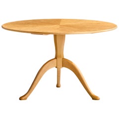 Swedish Designer, Side Table, Birch, Sweden, 1984