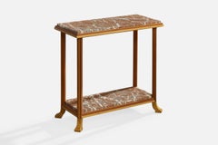 Diseñador sueco, Mesa auxiliar, Abedul, Madera, Mármol, Suecia, Años 30