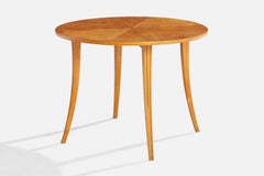 Designer suédois, table d'appoint, orme, bouleau, Suède, années 1930