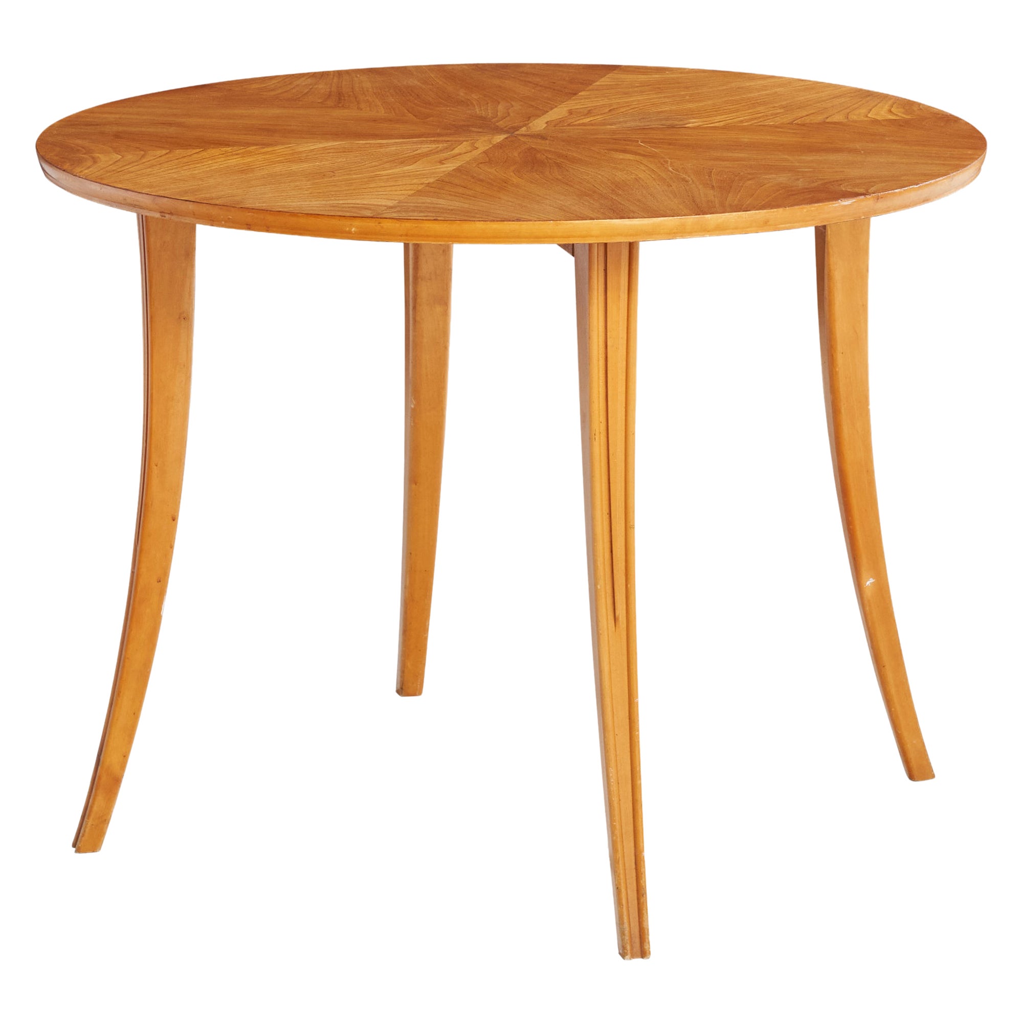 Swedish Designer, Side Table, Elm, Birch, Sweden, 1930s
