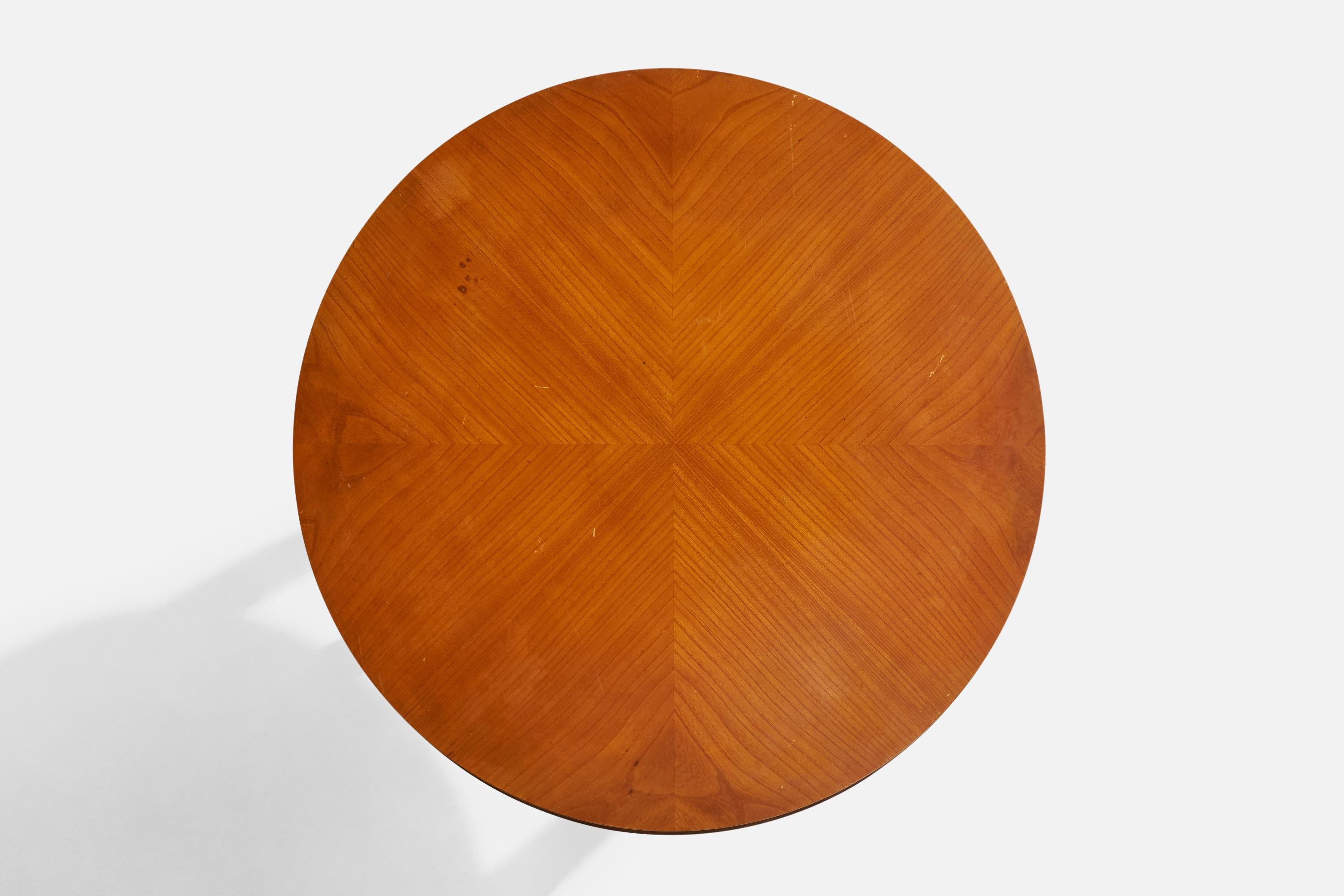Diseñador sueco, Mesa auxiliar, Olmo, Suecia, años 1930 Escandinavo moderno