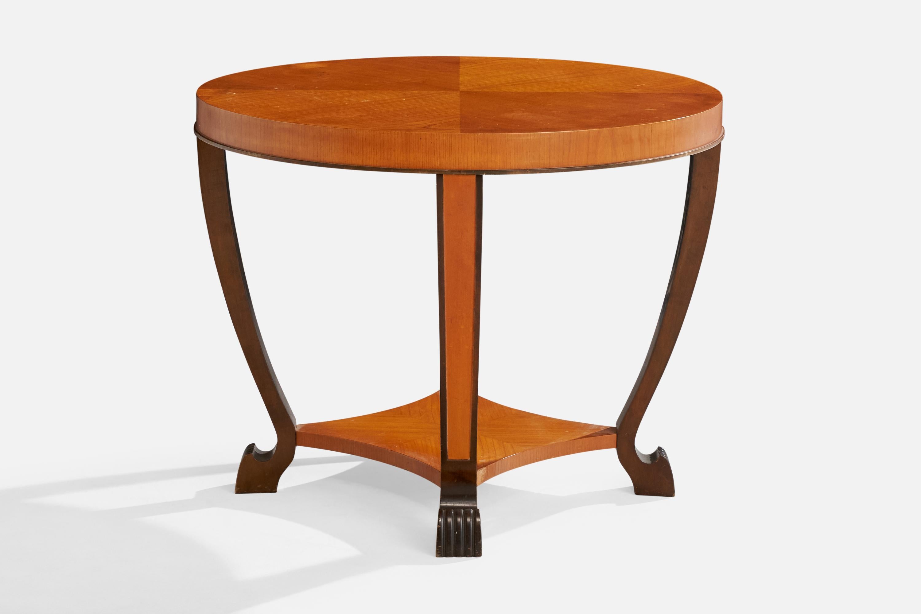 Diseñador sueco, Mesa auxiliar, Olmo, Suecia, años 1930 3