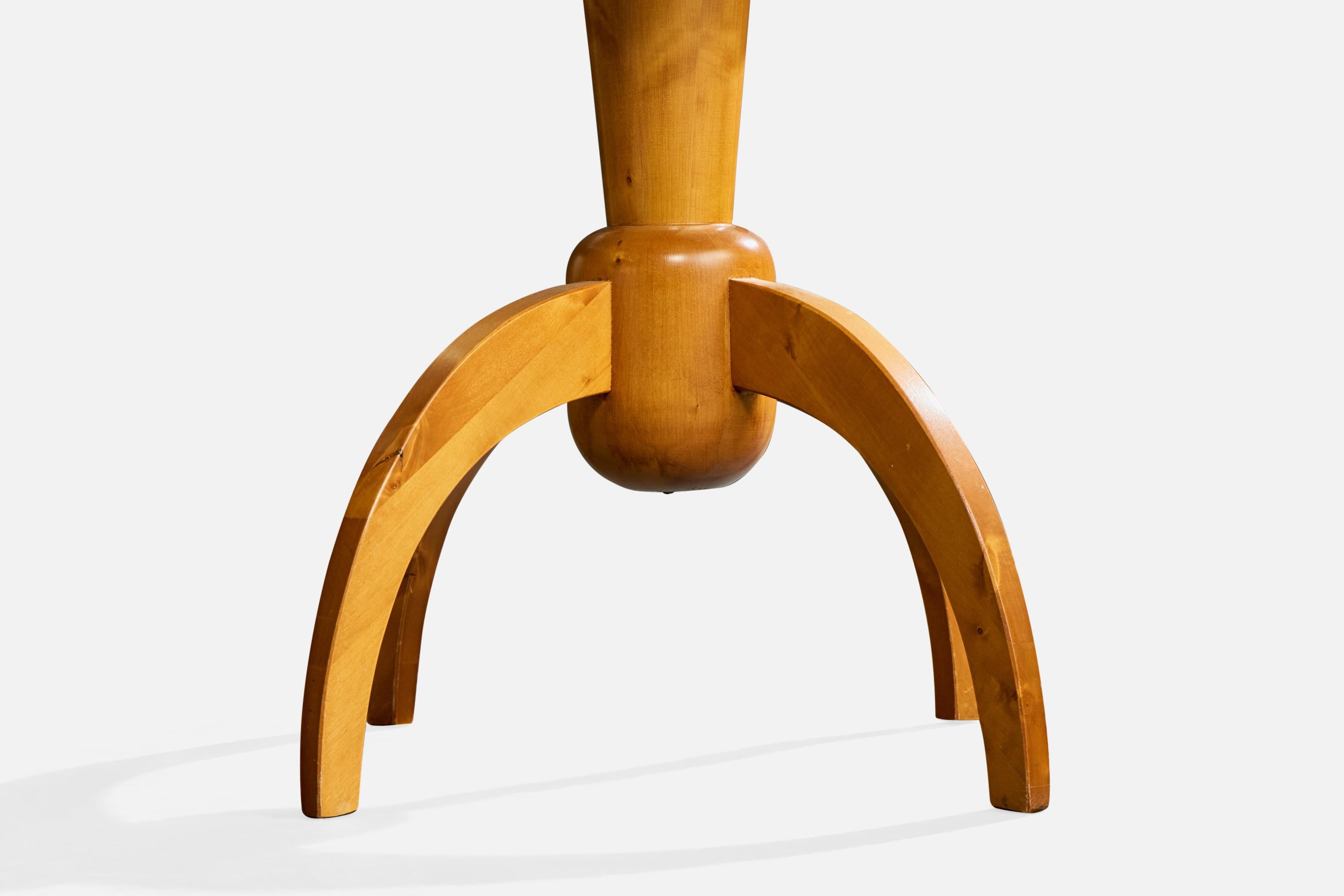 Swedish Designer, Side Table, Oak, Birch, Sweden, 1950 en vente 3