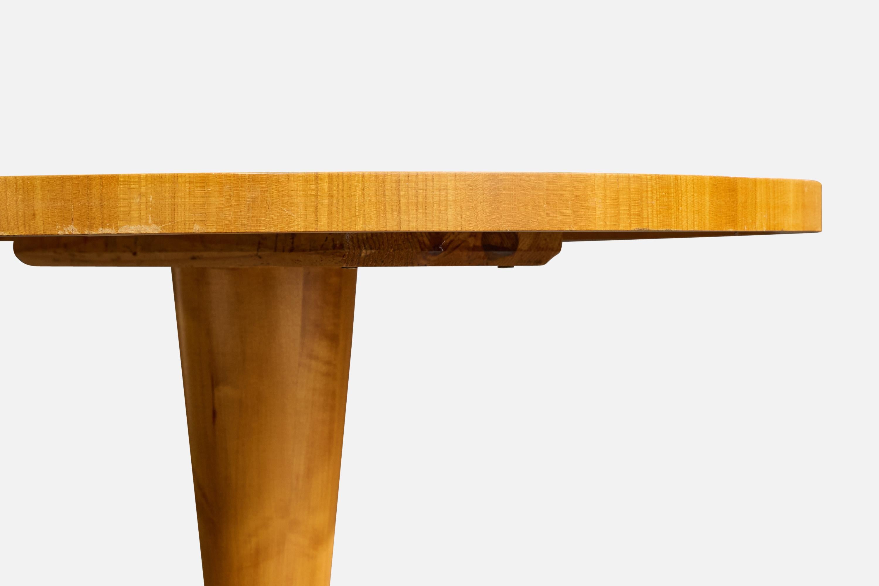 Swedish Designer, Side Table, Oak, Birch, Sweden, 1950 État moyen - En vente à High Point, NC
