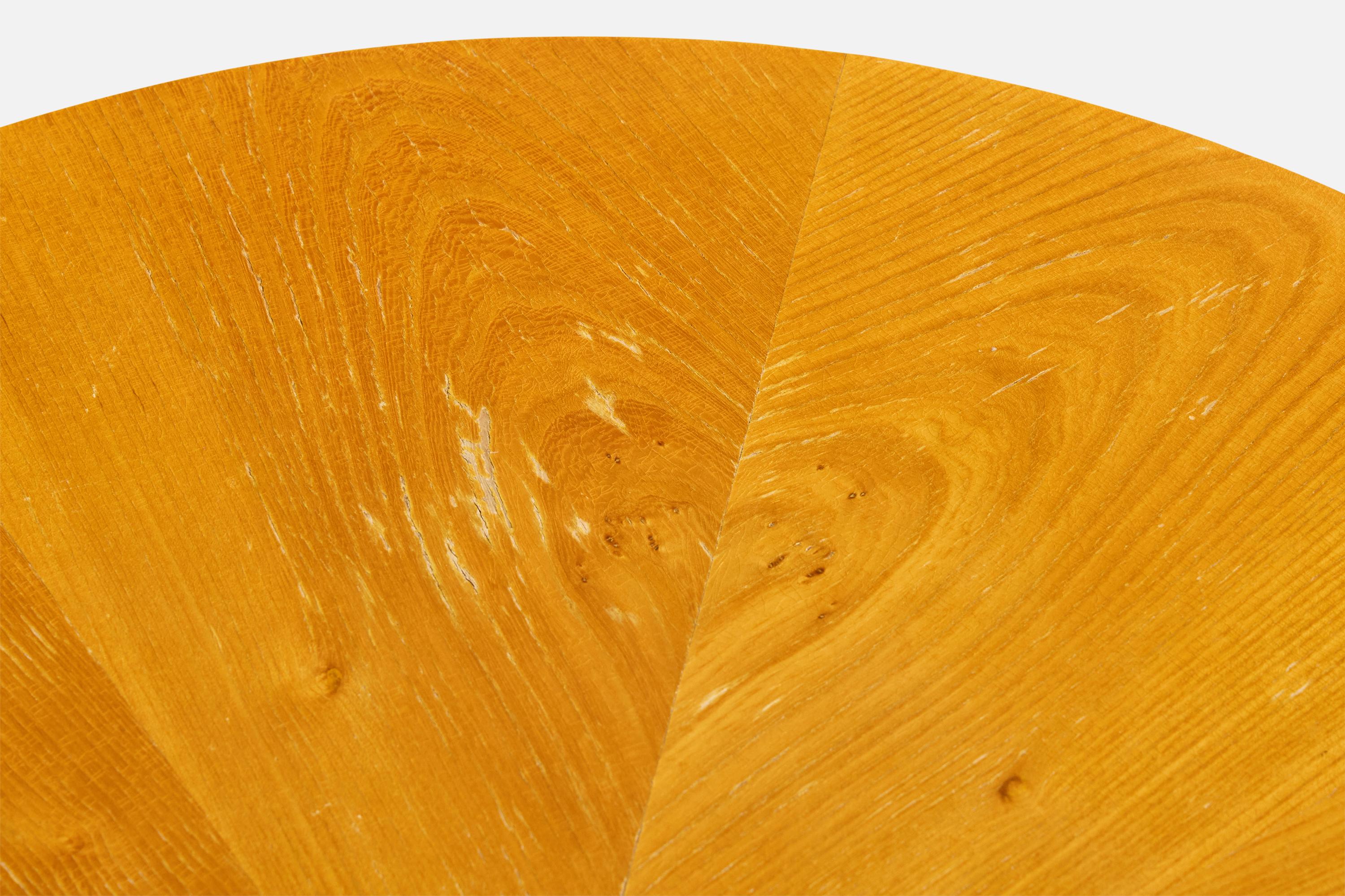 Bouleau Swedish Designer, Side Table, Oak, Birch, Sweden, 1950 en vente