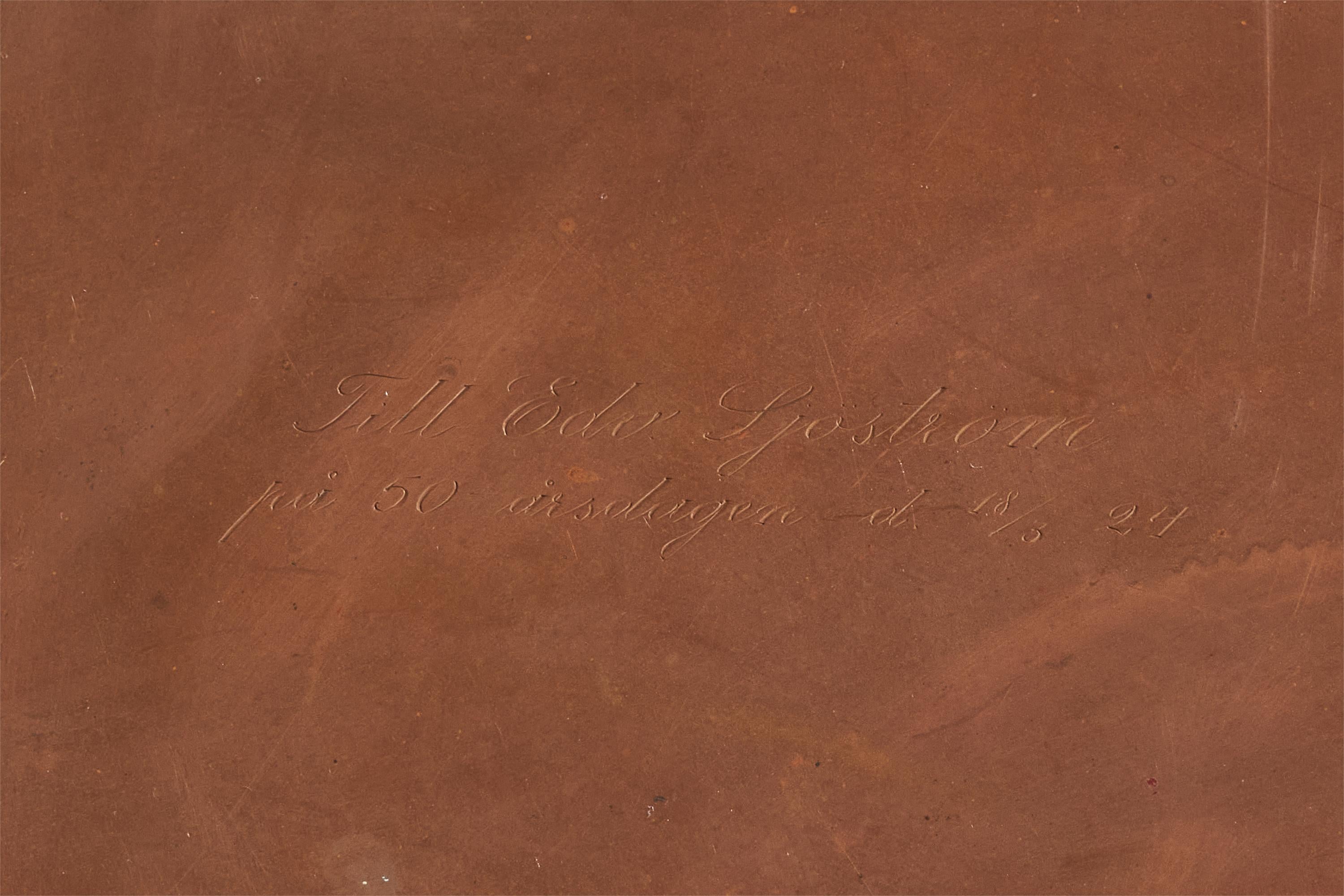 Diseñador sueco, Mesa auxiliar, Roble, Cobre, Suecia, 1924 en venta 1
