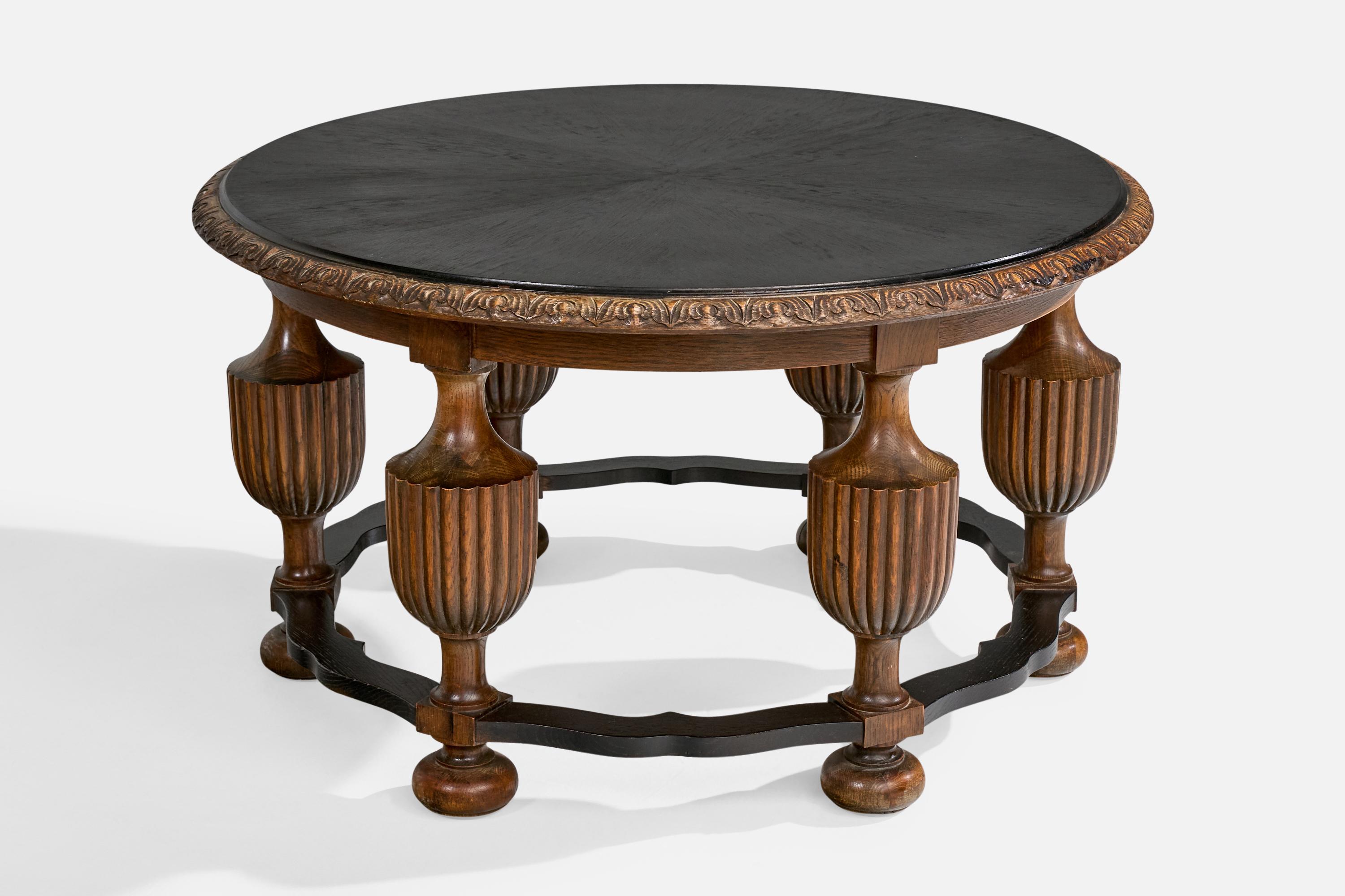 Scandinavian Modern Swedish Designer, Side Table, Oak, Sweden, 1930s For Sale