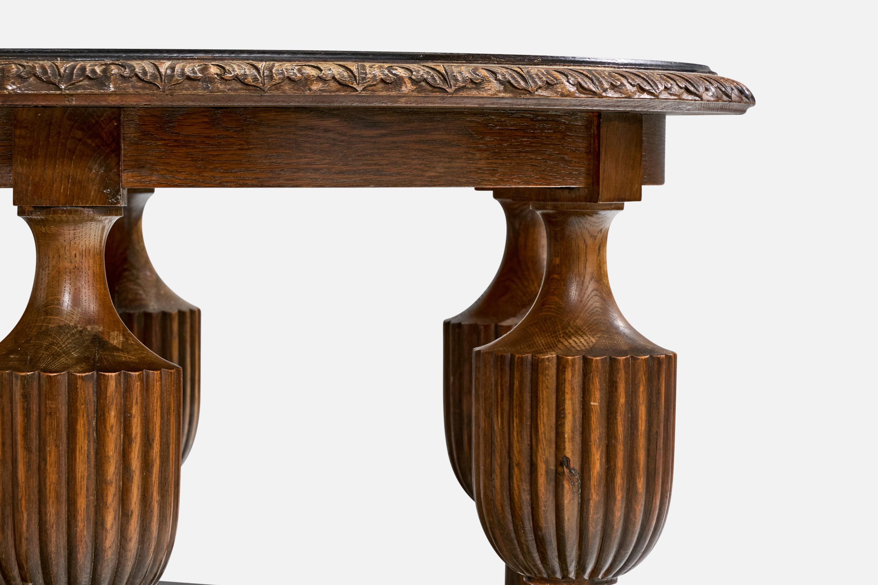 Mid-20th Century Swedish Designer, Side Table, Oak, Sweden, 1930s For Sale