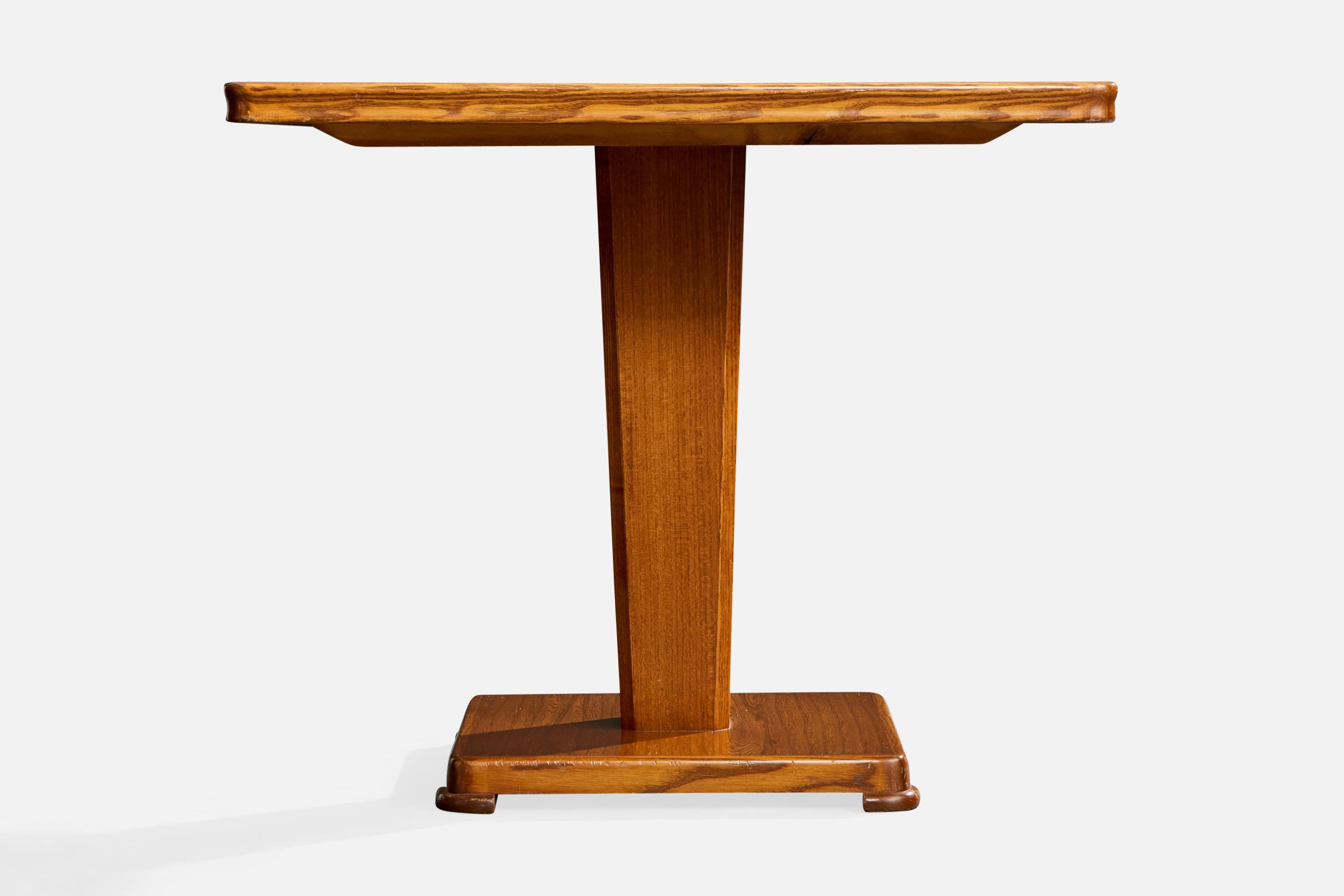 Suédois Swedish Designer, Side Table, Oak, Sweden, 1940s en vente