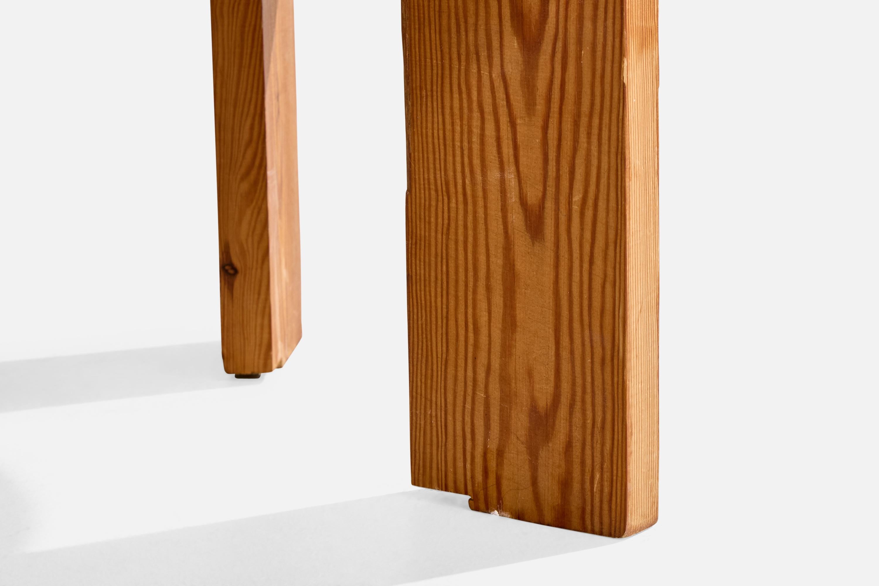 Swedish Designer, Side Table, Pine, Glass, Sweden, 1930s For Sale 5