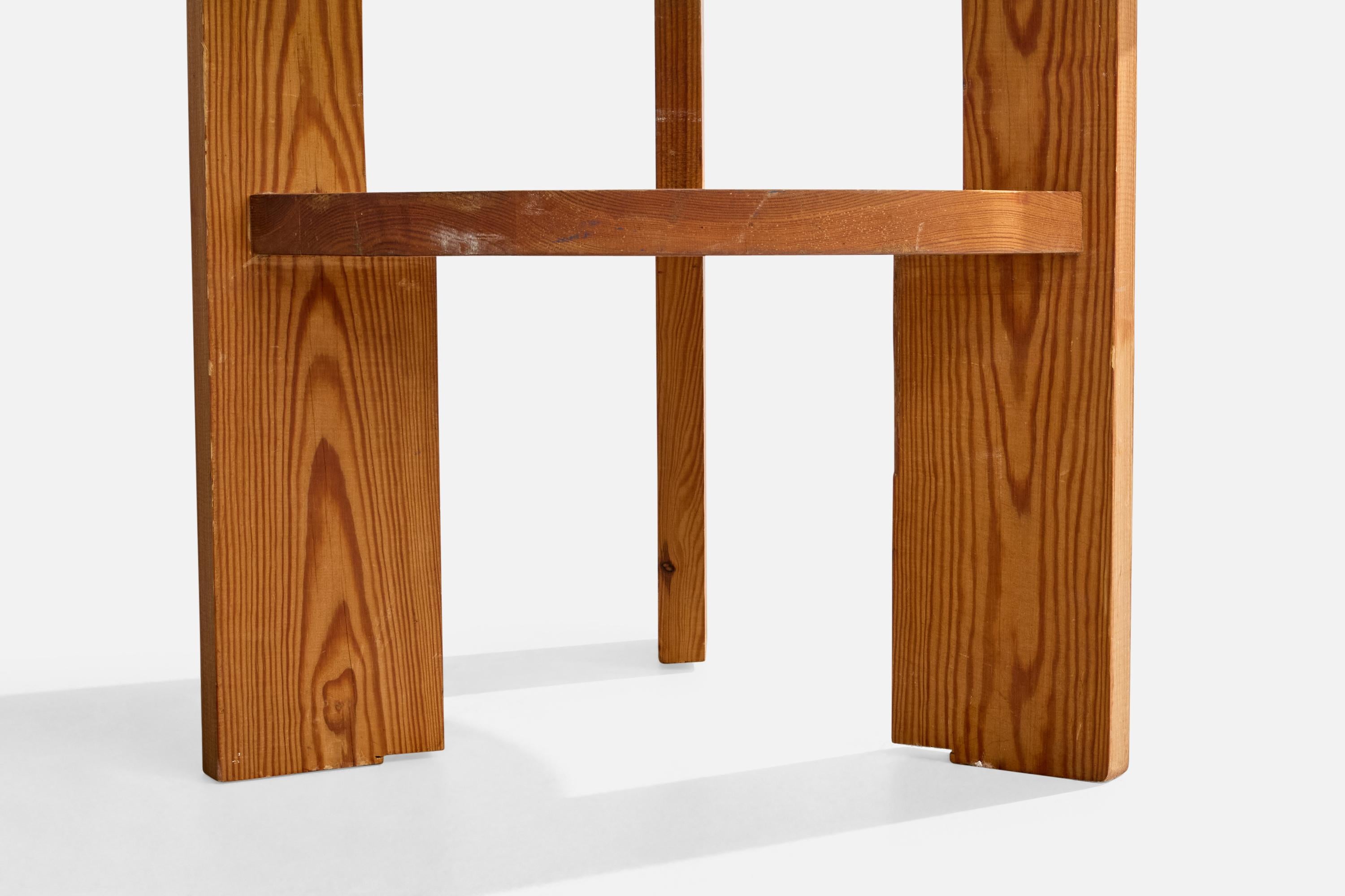Swedish Designer, Side Table, Pine, Glass, Sweden, 1930s For Sale 4