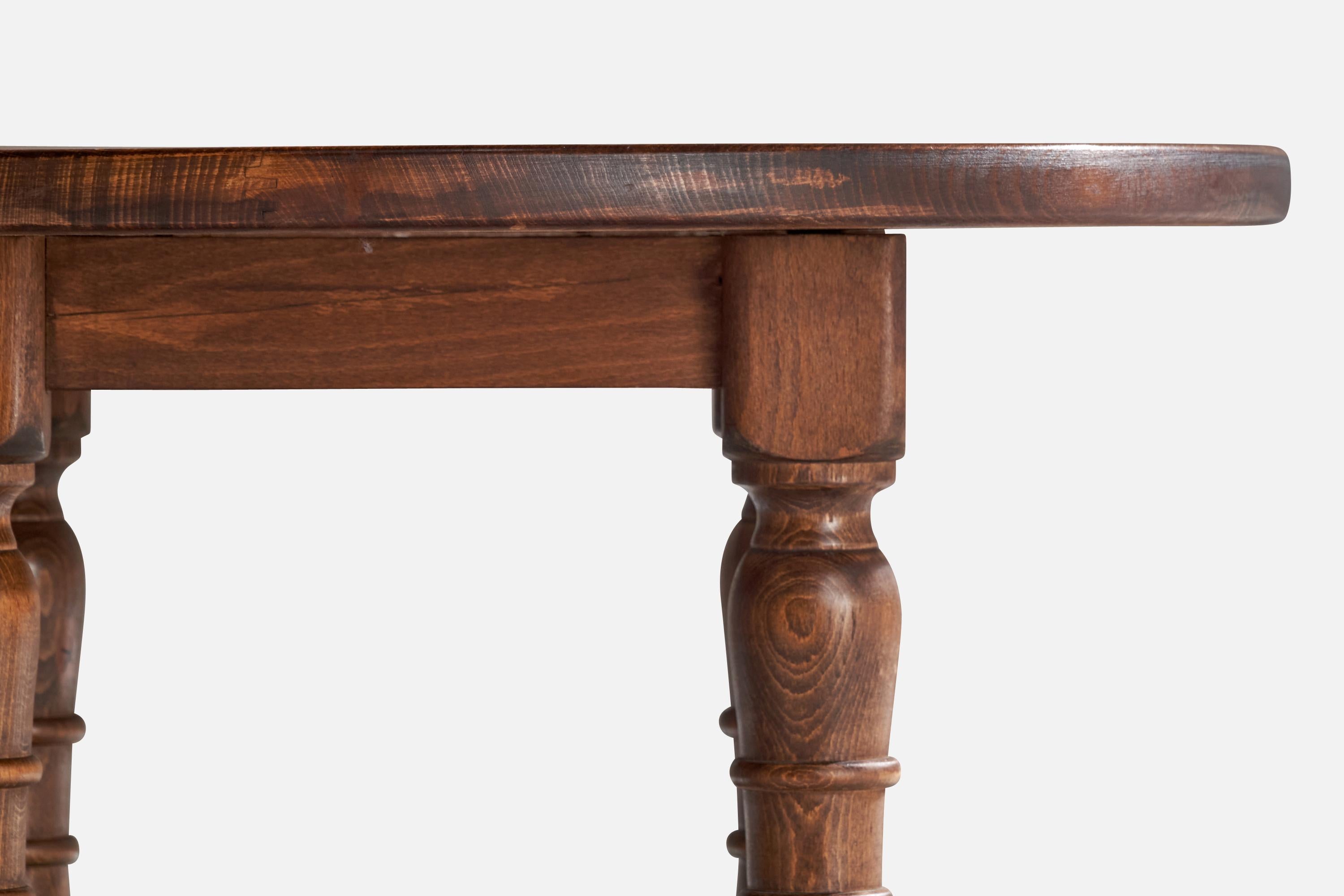 Schwedischer Designer, Beistelltisch, Kiefernholz, Schweden, 1930er Jahre im Angebot 2