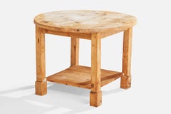Diseñador sueco, Mesa auxiliar, Pino, Suecia, Años 1940
