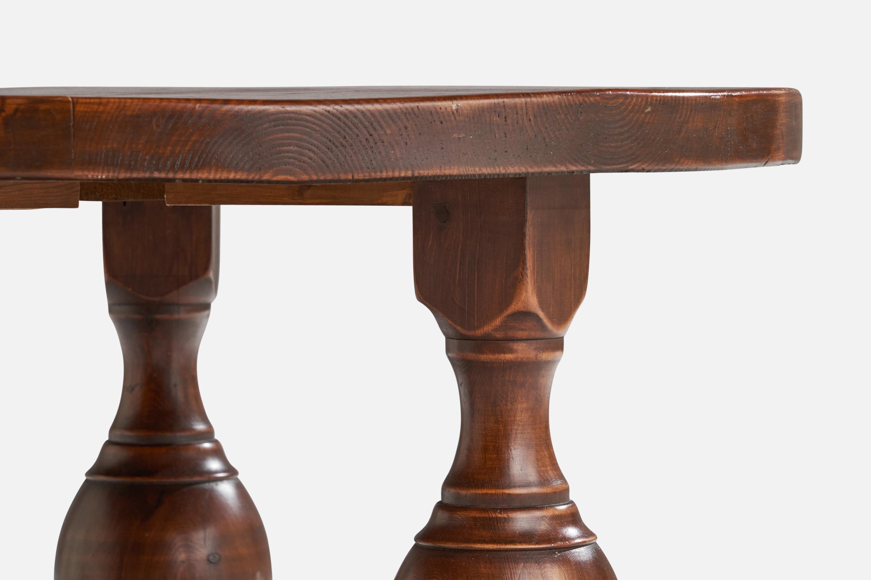 Mid-20th Century Swedish Designer, Side Table, Pine, Sweden, 1940s For Sale