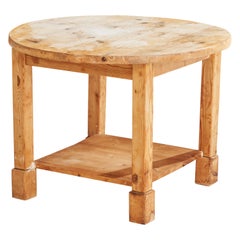 Schwedischer Designer, Beistelltisch, Kiefernholz, Schweden, 1940er Jahre
