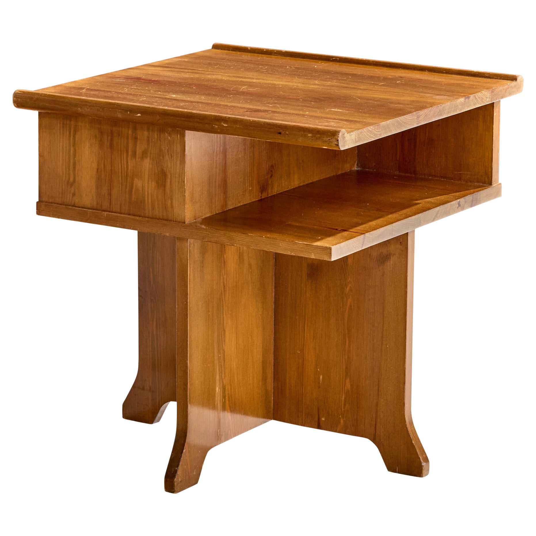 Swedish Designer, Side Table, Pine, Sweden, 1940s