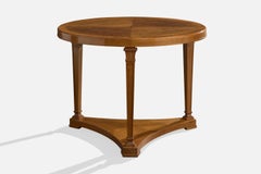 Swedish Designer, Side Table, Walnut, Sweden, 1930s