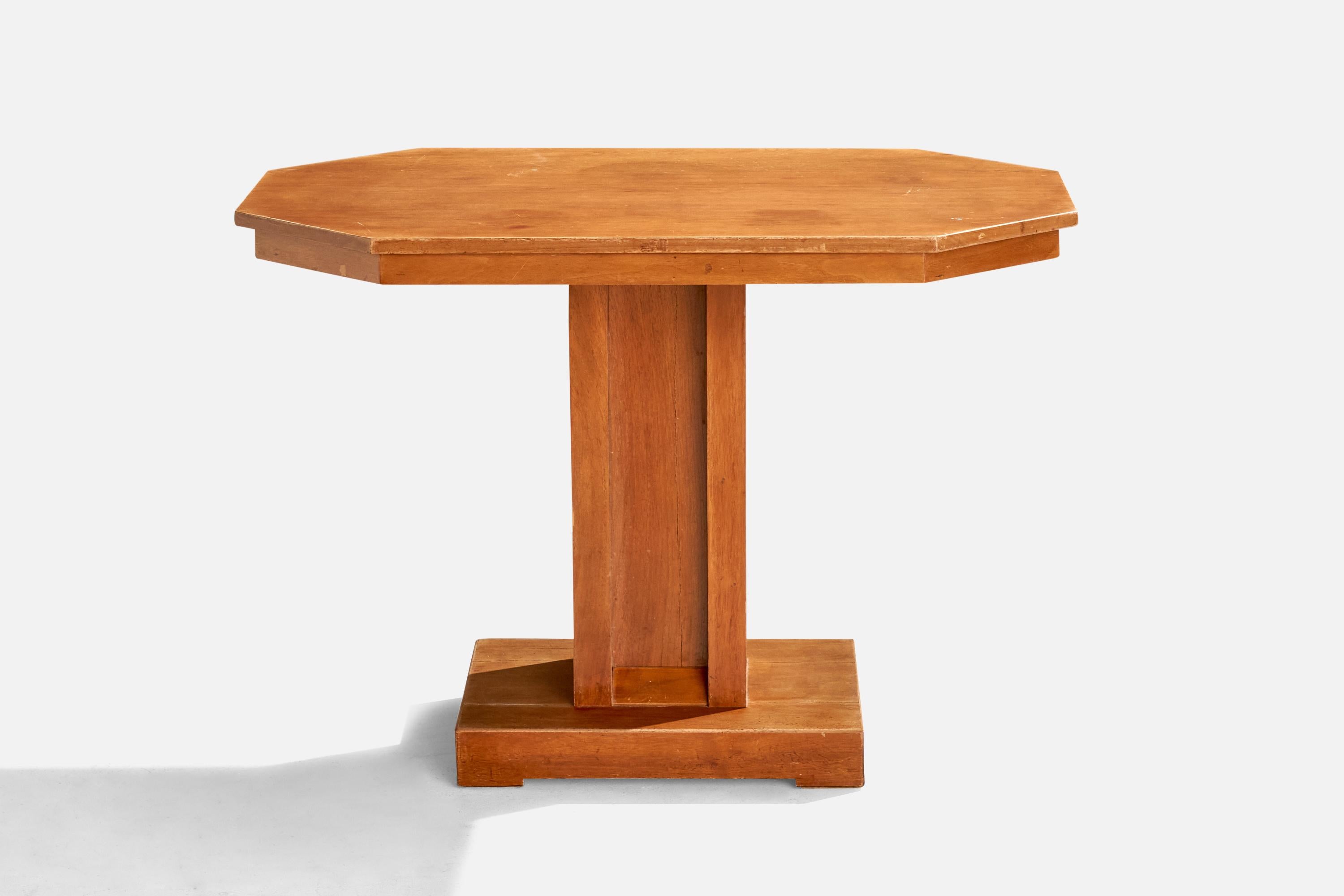 Schwedischer Designer, Beistelltisch, Holz, Schweden, 1920er Jahre (Skandinavische Moderne) im Angebot