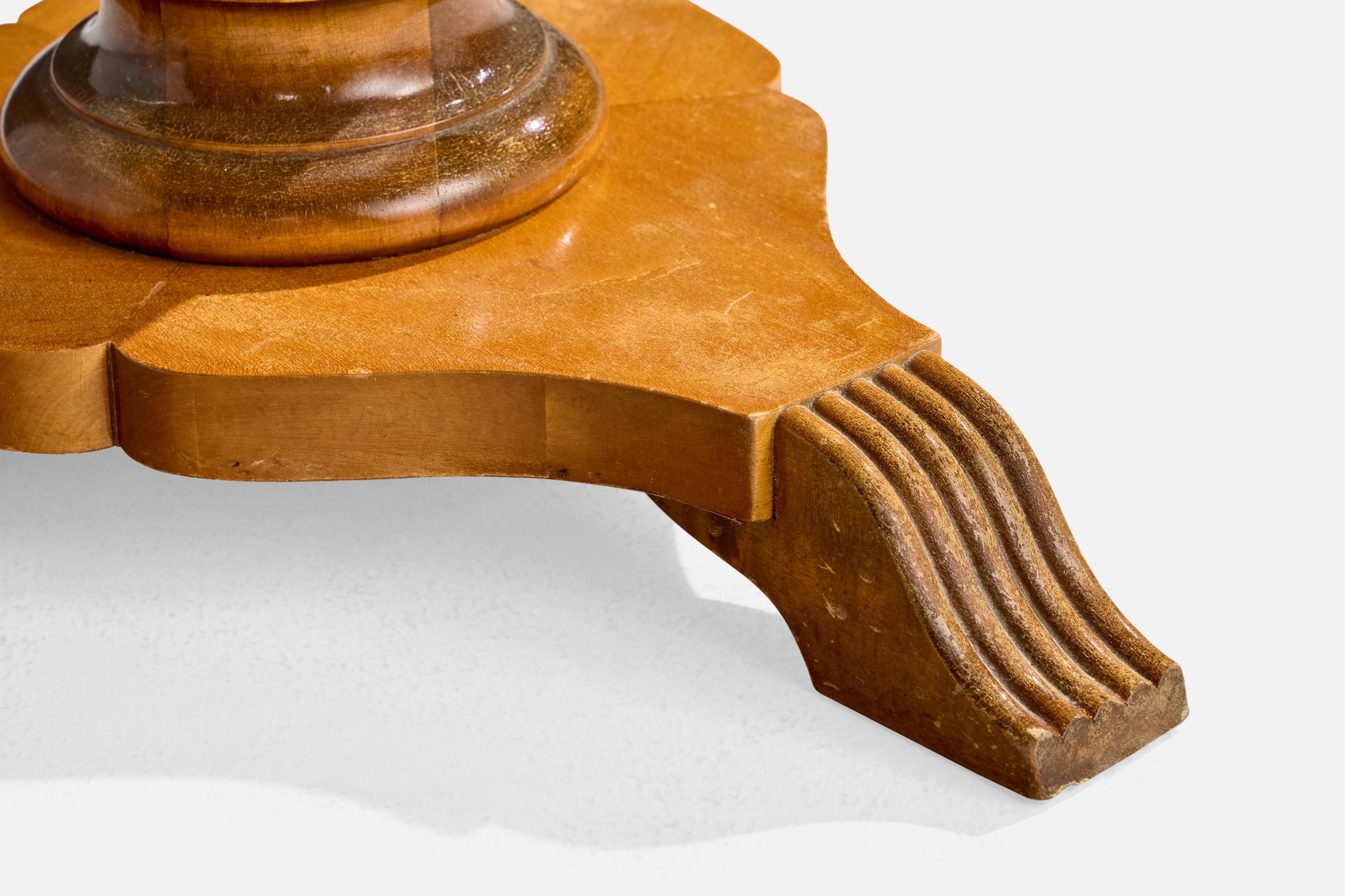 Swedish Designer, Side Table, Wood, Sweden, 1930s For Sale 5