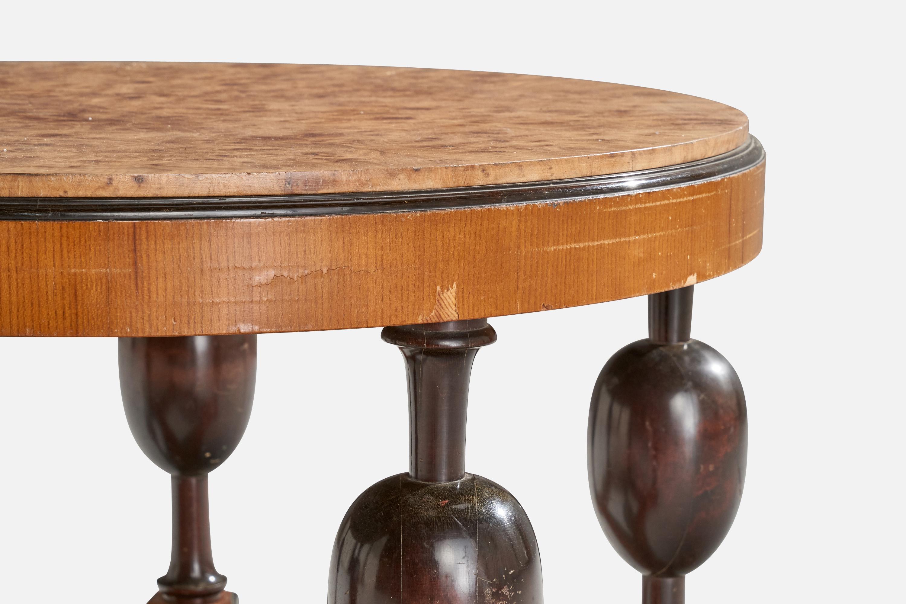 Schwedischer Designer, Beistelltisch, Holz, Schweden, 1930er Jahre im Angebot 7