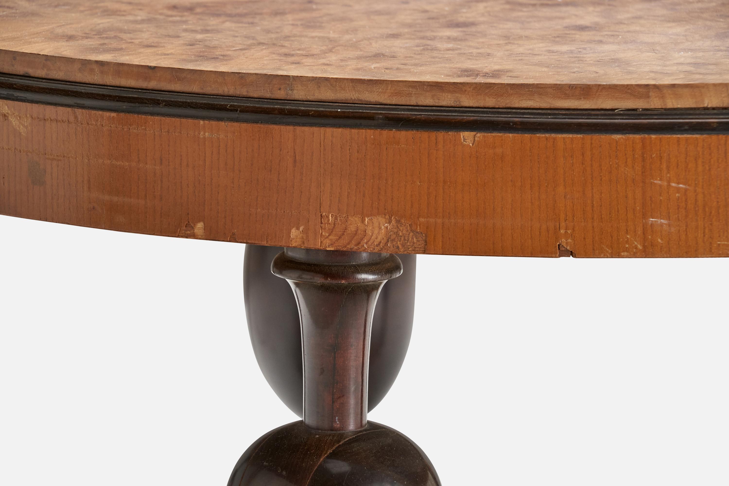 Schwedischer Designer, Beistelltisch, Holz, Schweden, 1930er Jahre (Skandinavische Moderne) im Angebot