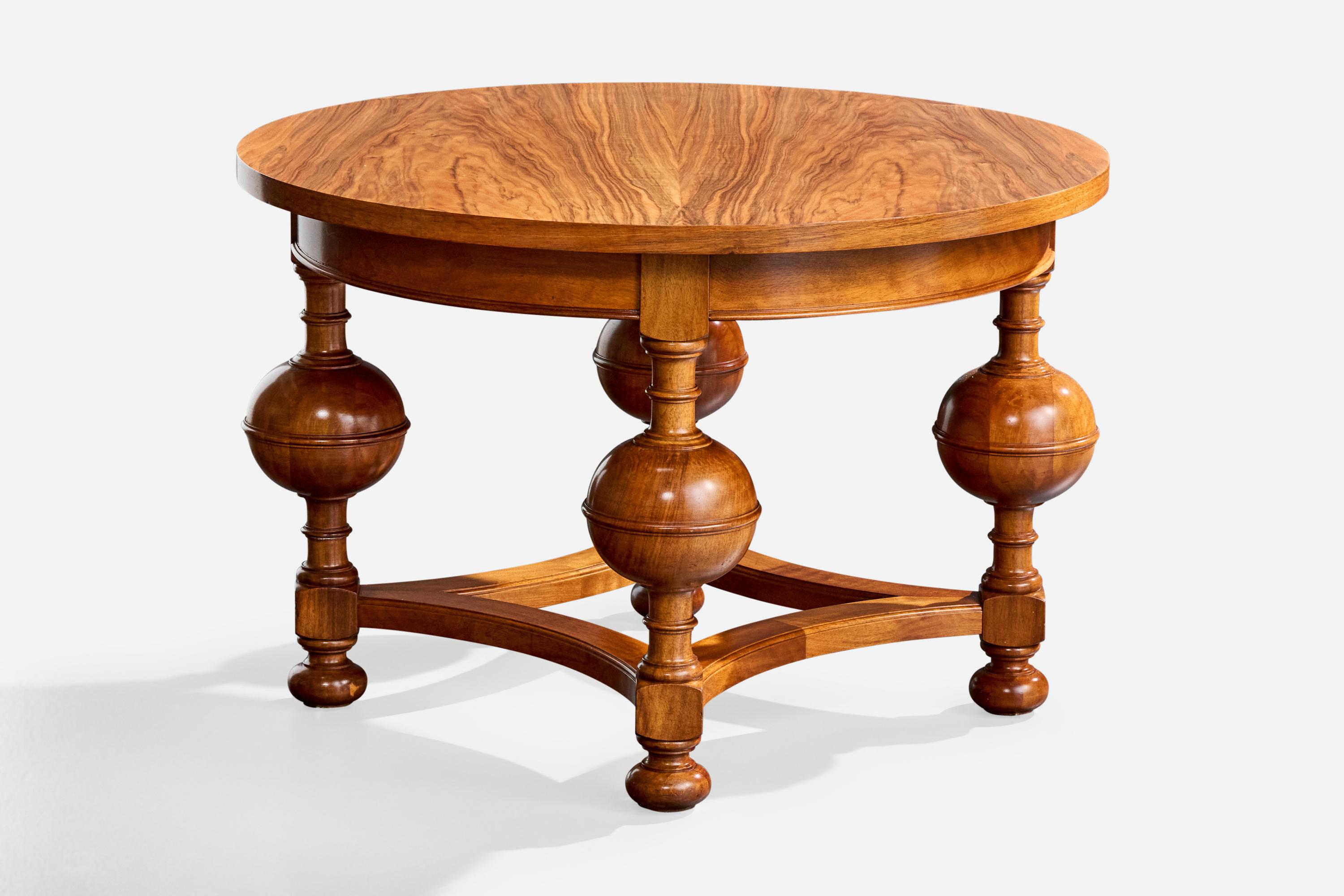 Scandinavian Modern Swedish Designer, Side Table, Wood, Sweden, 1930s For Sale