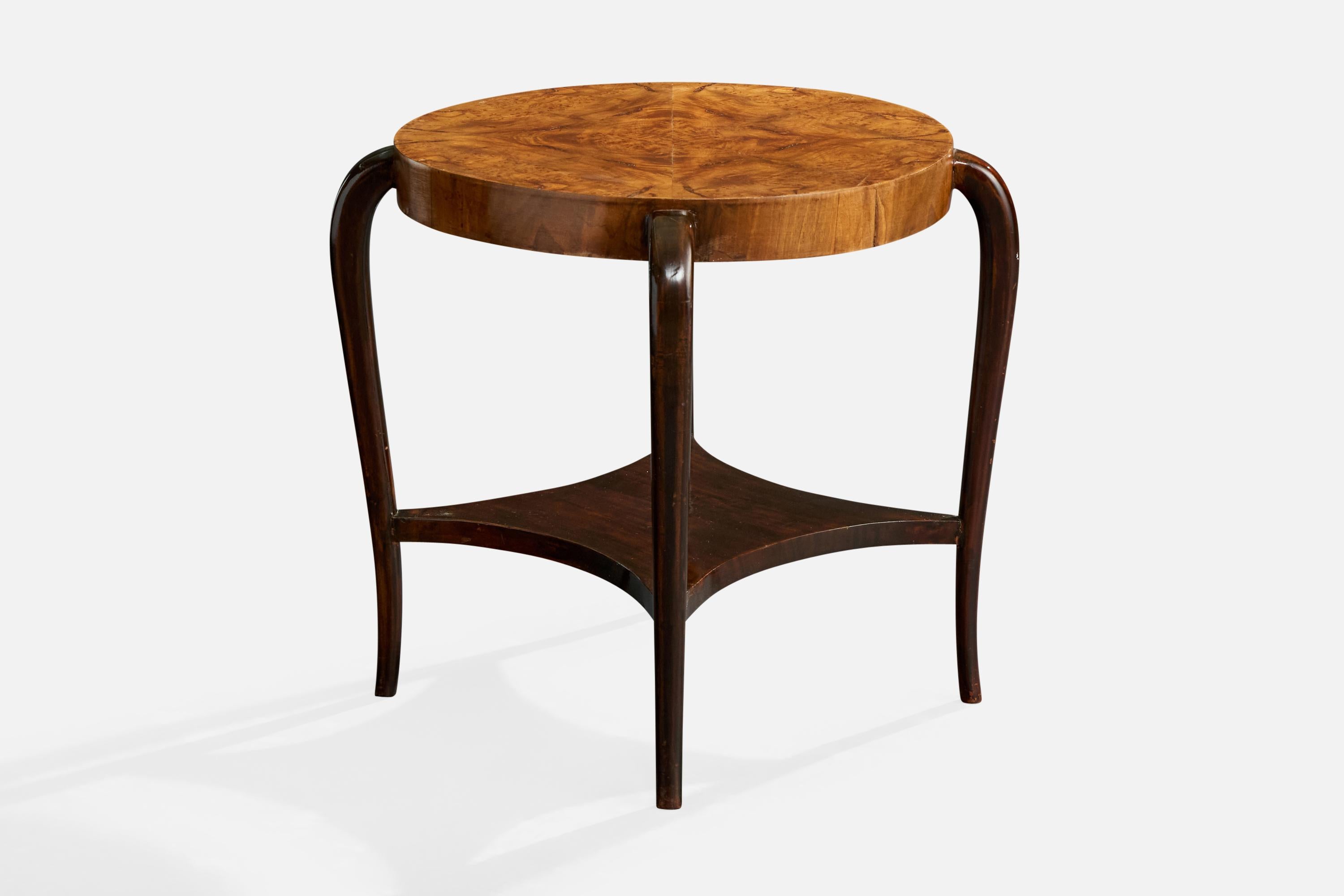 Scandinave moderne Italian Designer, Side Table, Wood, Sweden, 1930s en vente