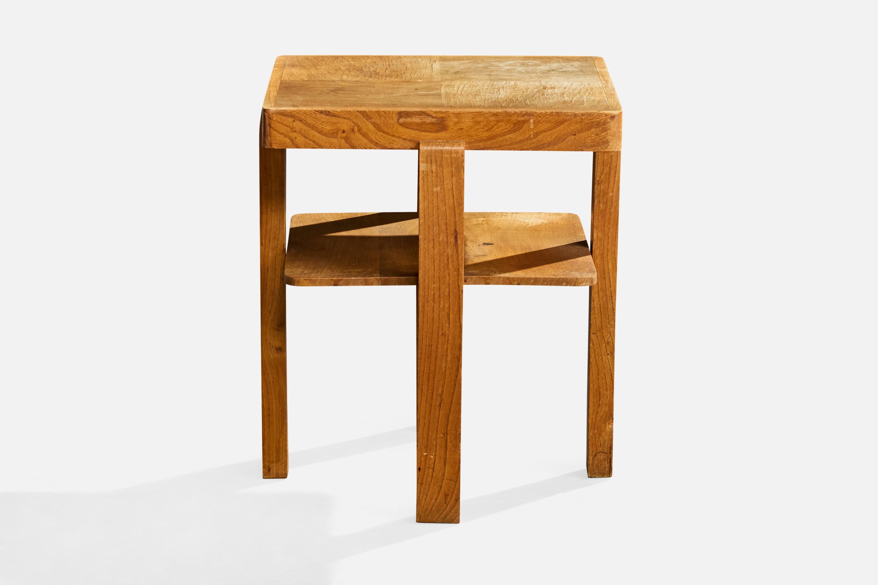 Scandinave moderne Swedish Designer, Side Table, Wood, Sweden, 1930s en vente