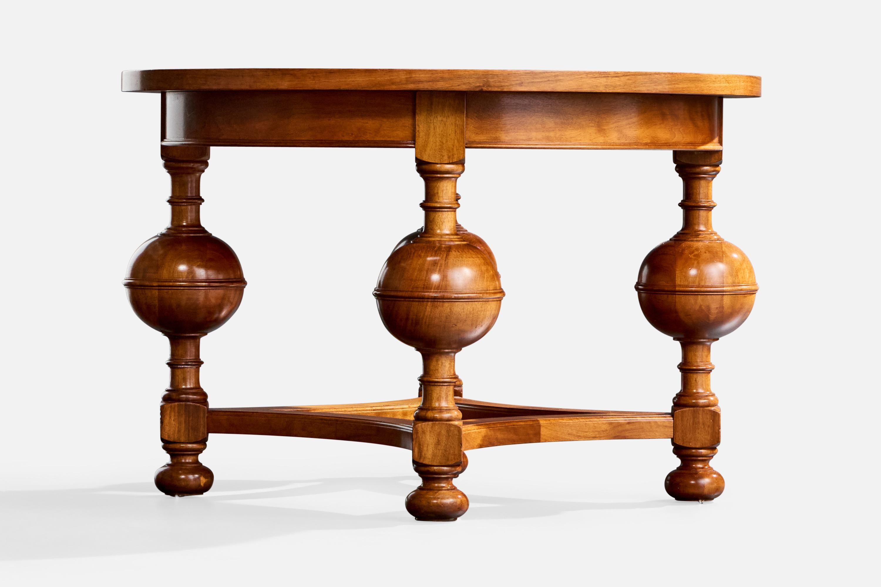 Swedish Designer, Side Table, Wood, Sweden, 1930s In Good Condition For Sale In High Point, NC