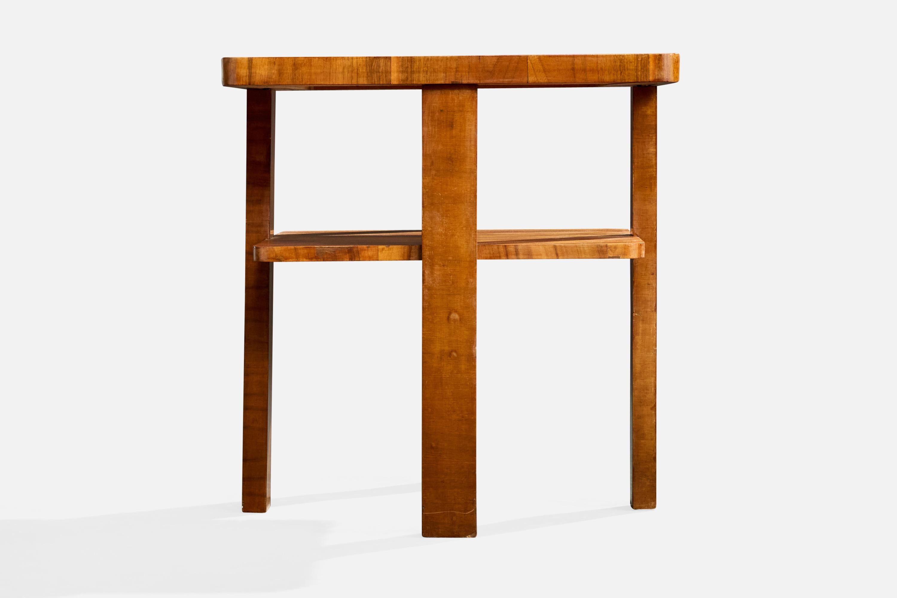 Suédois Swedish Designer, Side Table, Wood, Sweden, 1930s en vente
