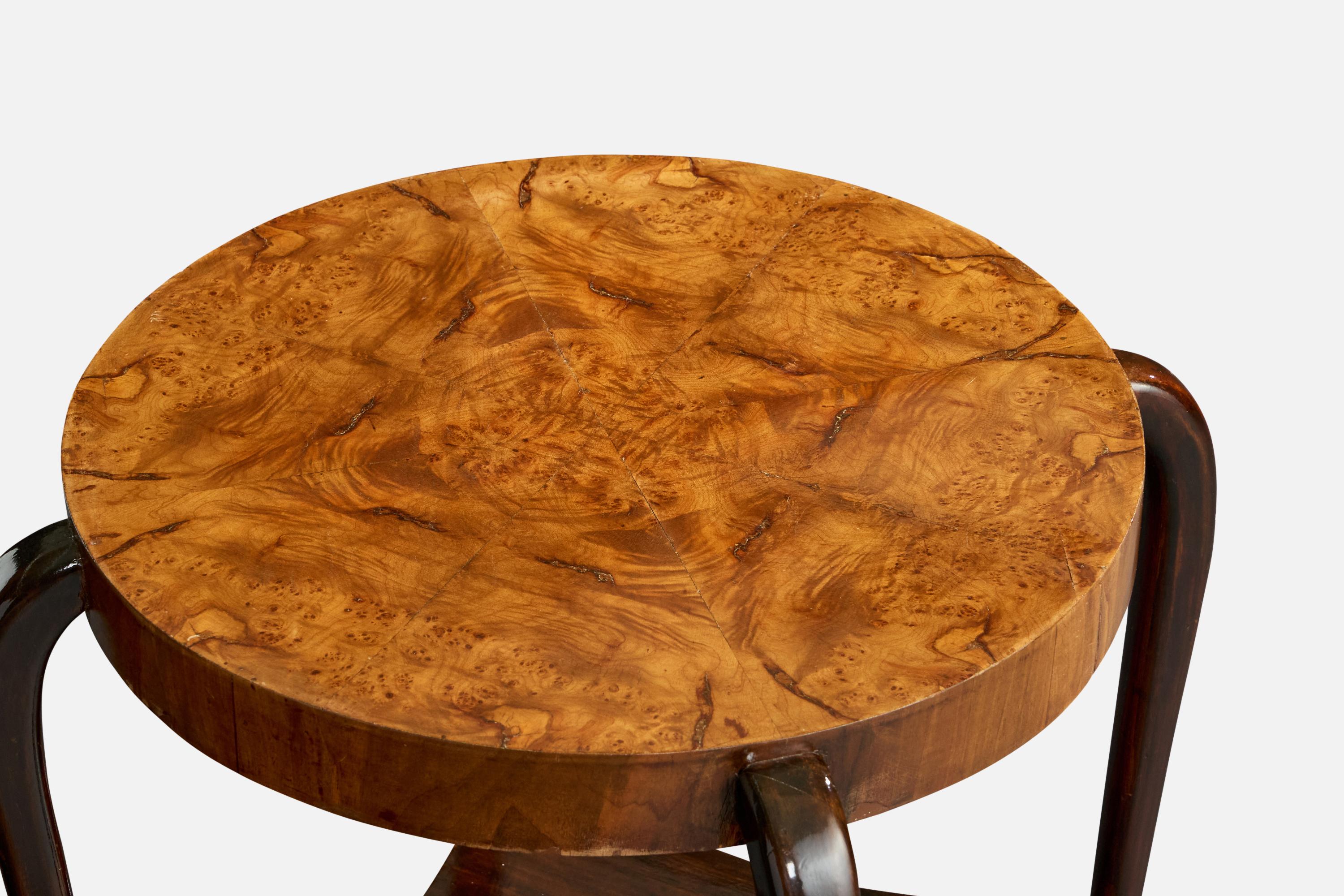 Italian Designer, Side Table, Wood, Sweden, 1930s État moyen - En vente à High Point, NC