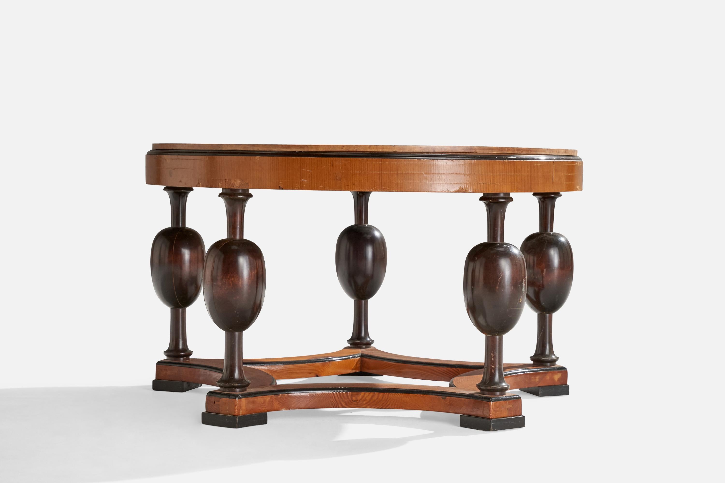 Schwedischer Designer, Beistelltisch, Holz, Schweden, 1930er Jahre im Angebot 1