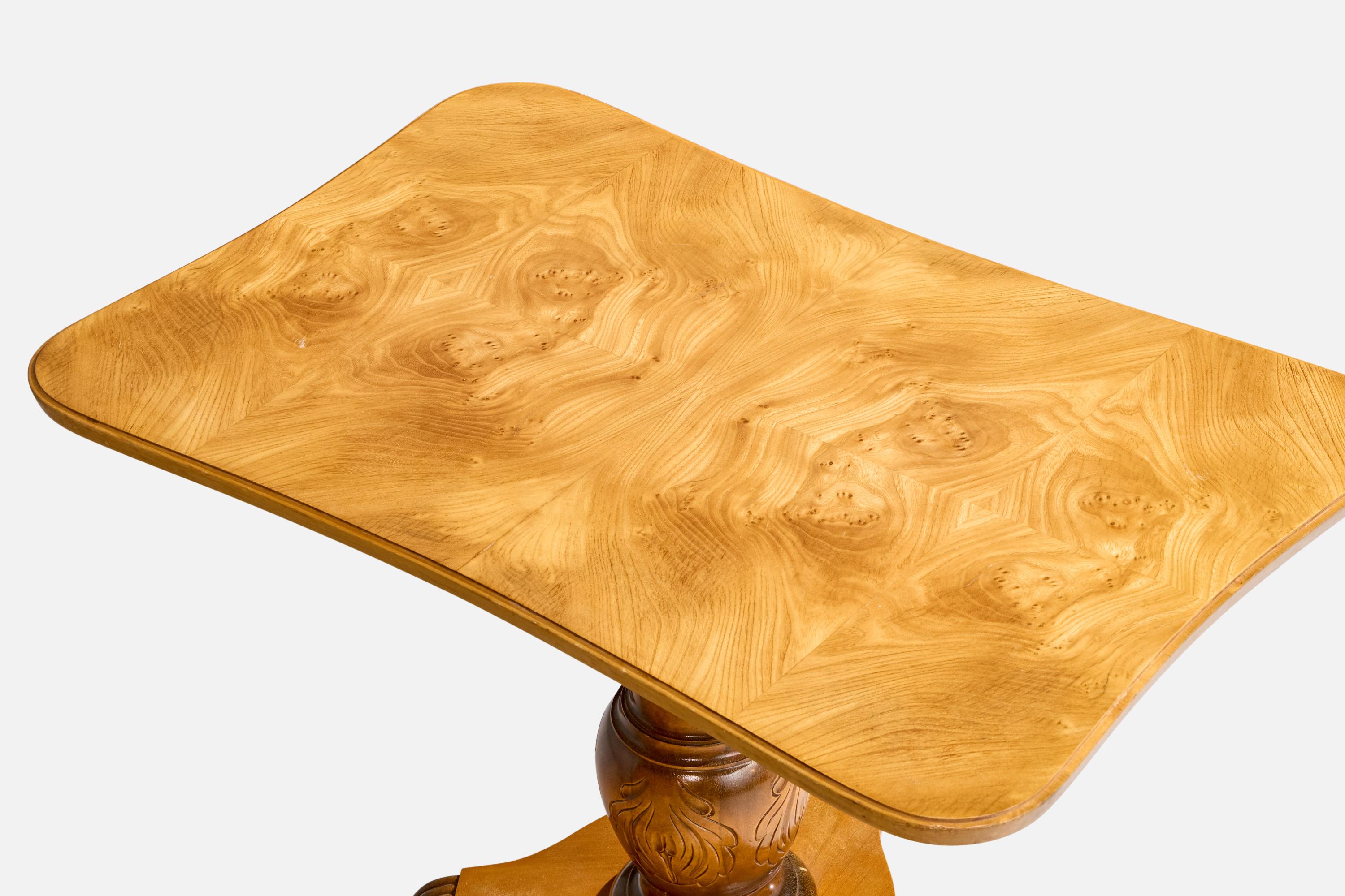 Swedish Designer, Side Table, Wood, Sweden, 1930s For Sale 1