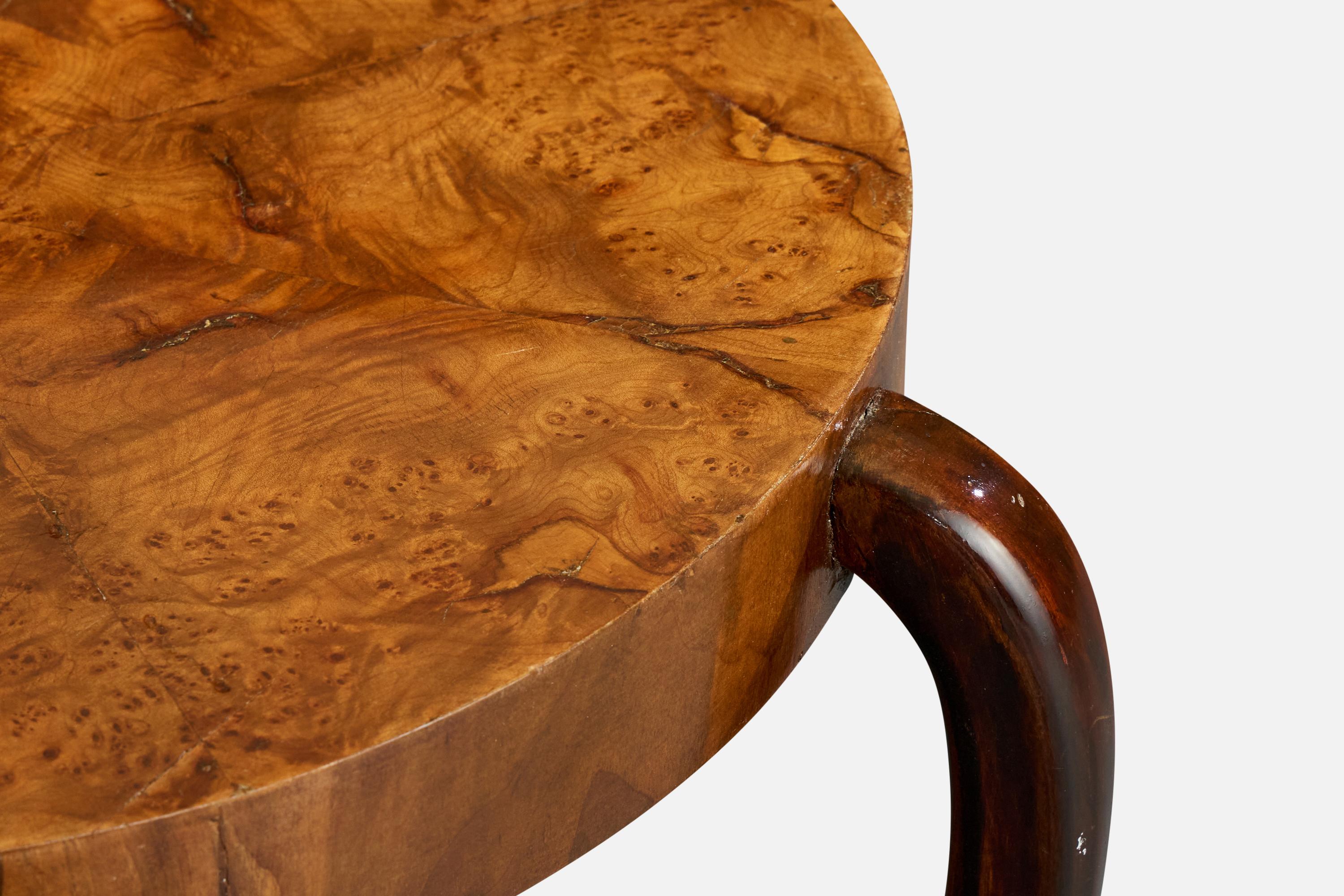 Milieu du XXe siècle Italian Designer, Side Table, Wood, Sweden, 1930s en vente