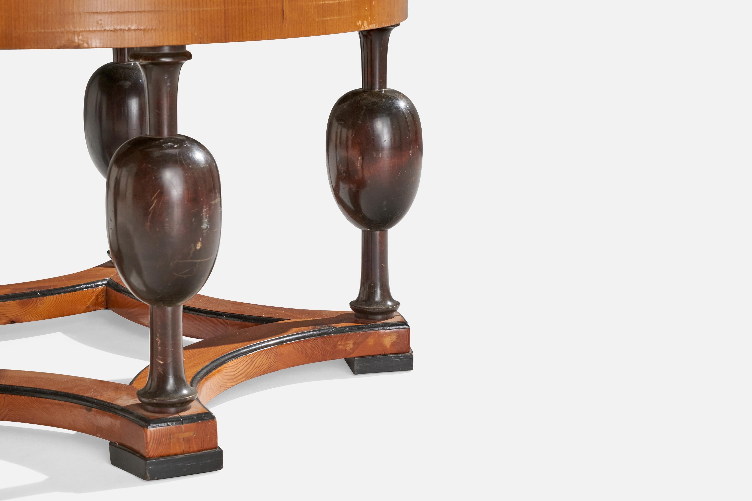 Schwedischer Designer, Beistelltisch, Holz, Schweden, 1930er Jahre im Angebot 3