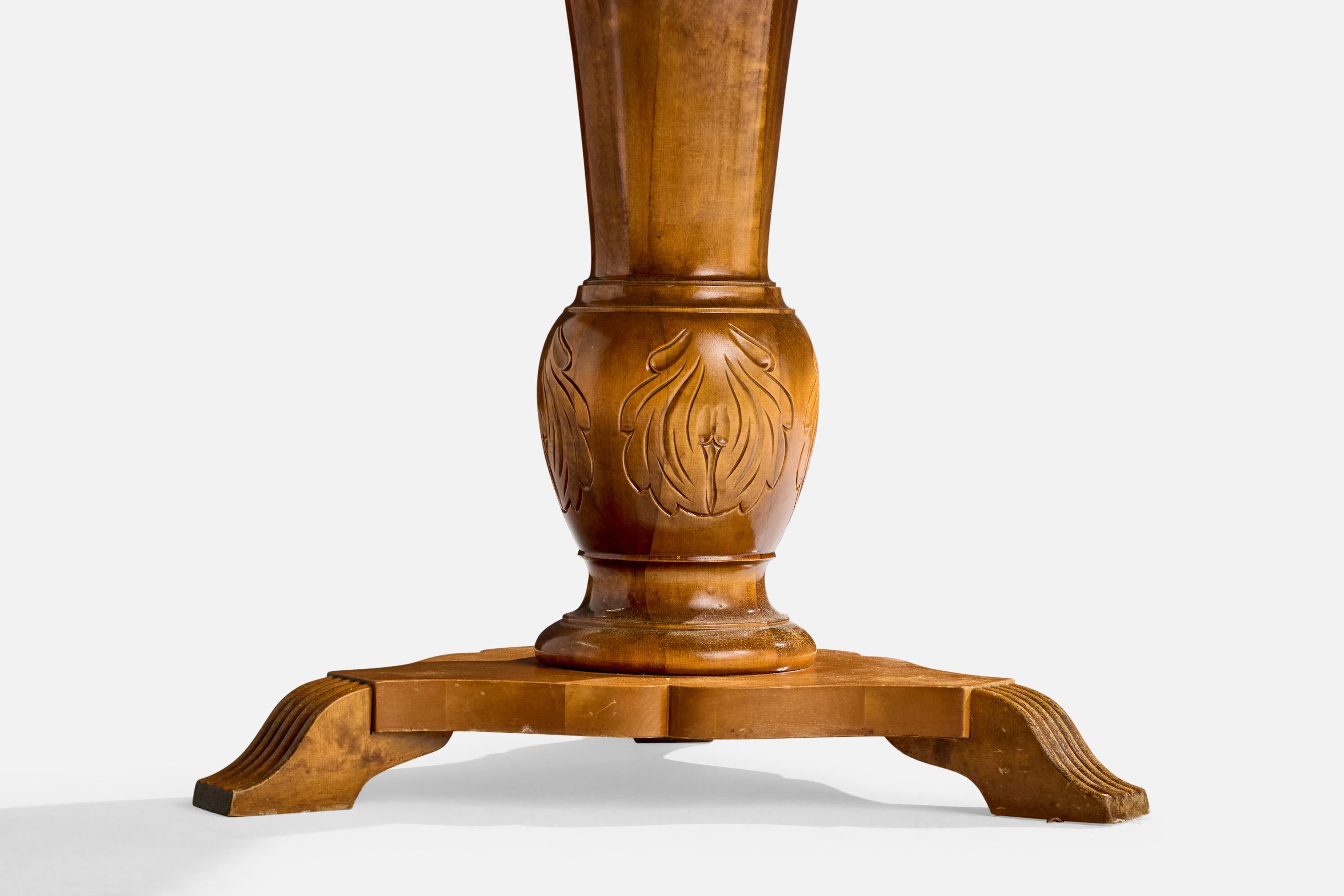 Swedish Designer, Side Table, Wood, Sweden, 1930s For Sale 3