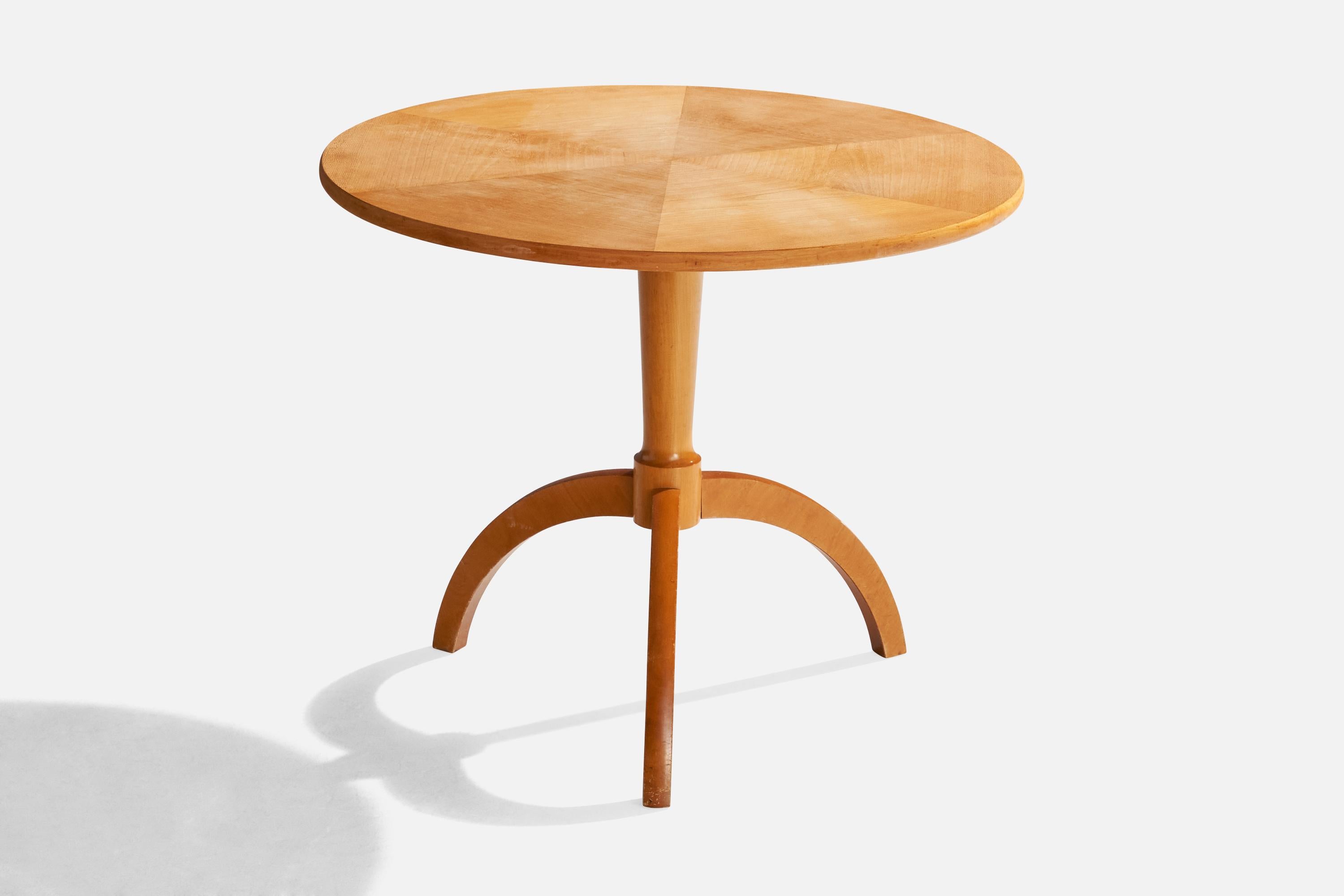 Diseñador sueco, Mesa auxiliar, Madera, Suecia, años 1940 Escandinavo moderno en venta