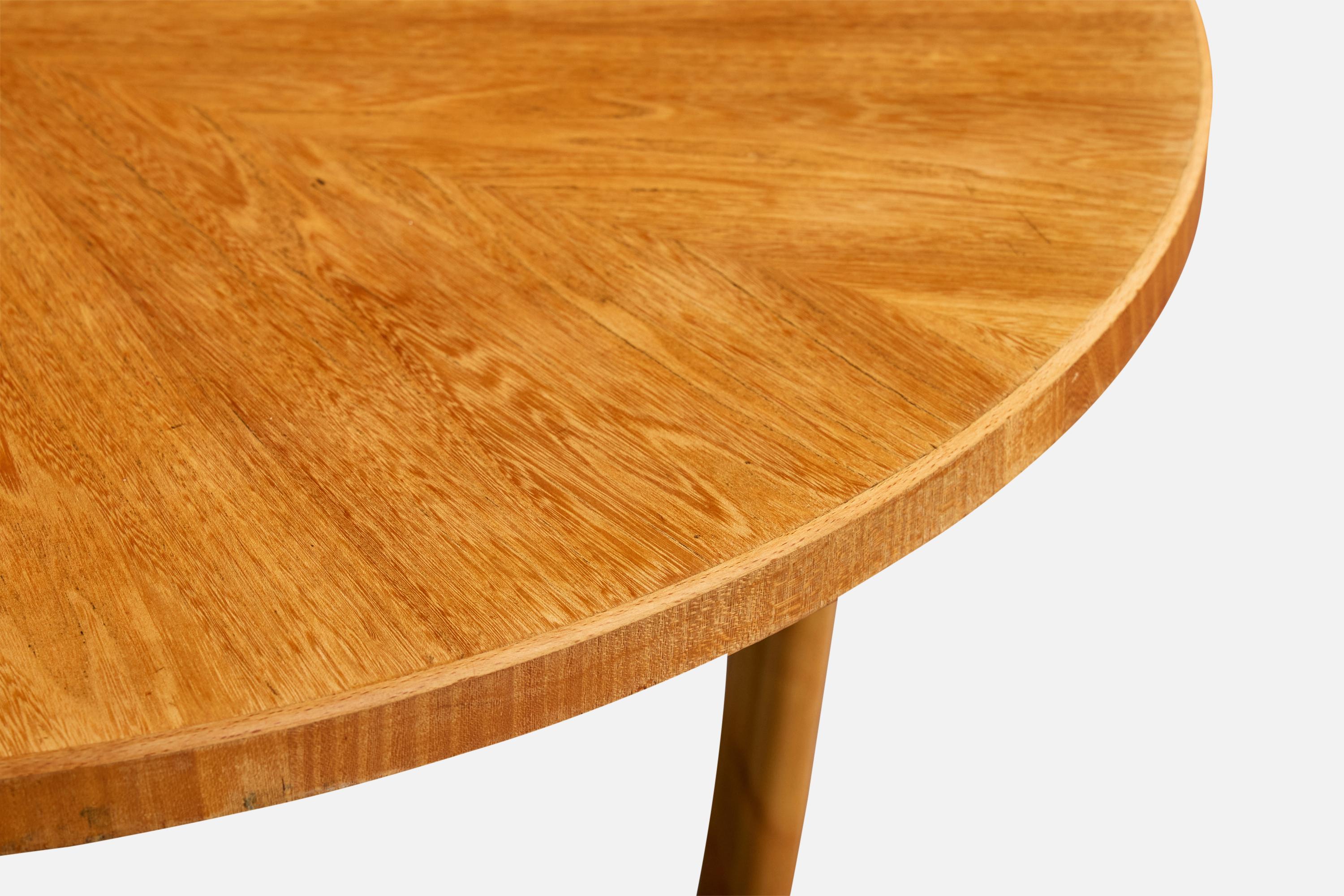 Bois Swedish Designer, Side Table, Wood, Sweden, 1940s en vente