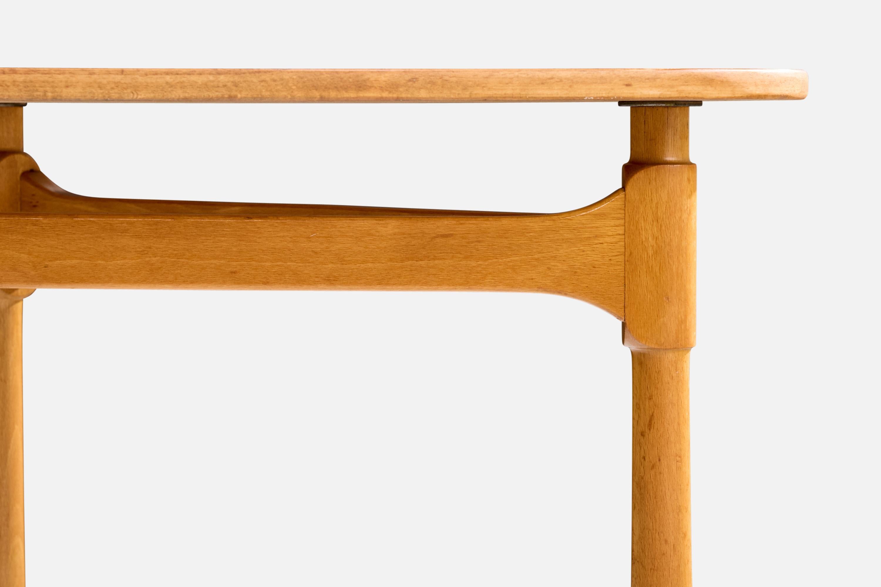 Swedish Designer, Side Table, Wood, Sweden, 1950s For Sale 1